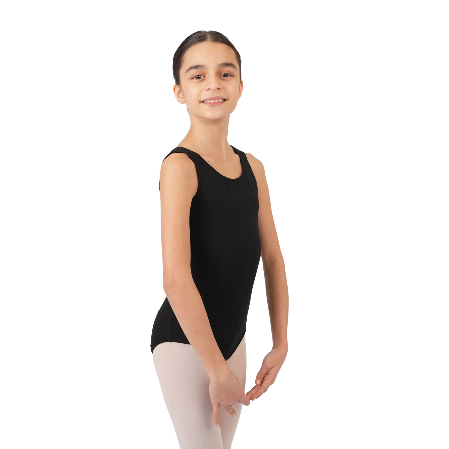 Rumpf 3101c Black Ballett Trikot Fuer Maedchen Breite Traeger 01