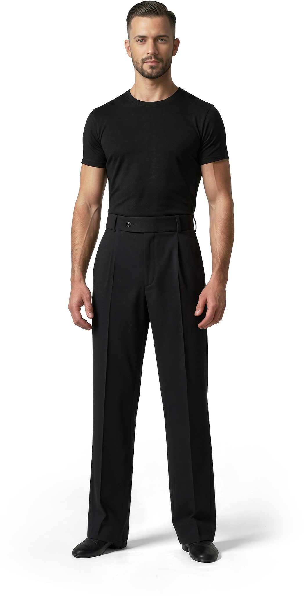 Rumpf Assisi Ru5804 Schwarz Herren Tanzhose Mit Bundfalten Und Seitentaschen 99643 01