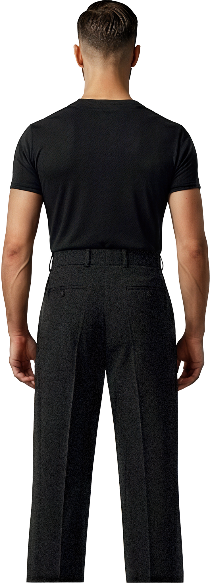 Rumpf Assisi Ru5804 Schwarz Herren Tanzhose Mit Bundfalten Und Seitentaschen 99643 02