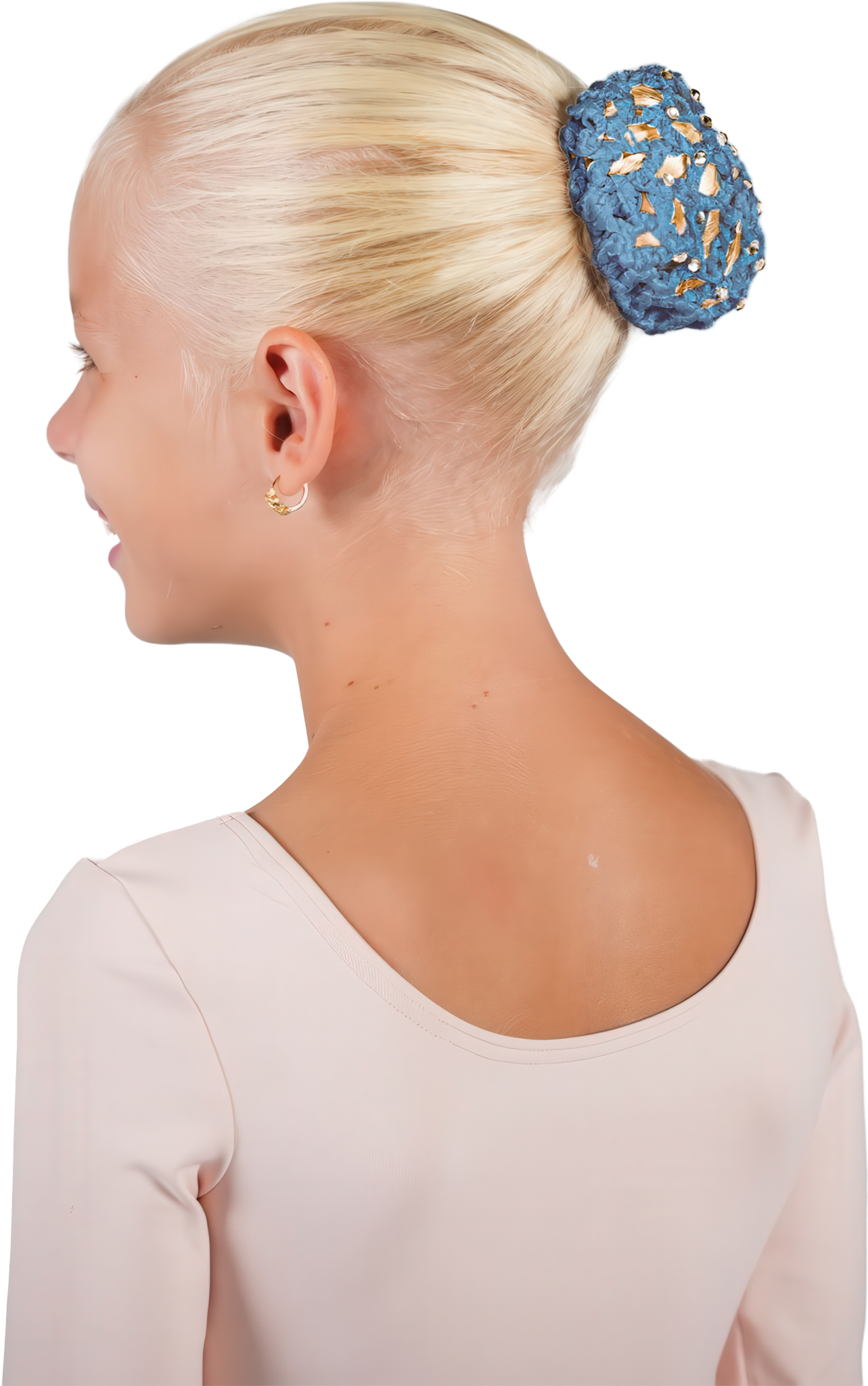 Rumpf Knotennetz Strass Ru8007 Light Blue Duttnetz Mit Glitzersteinen Hellblau 122771 01