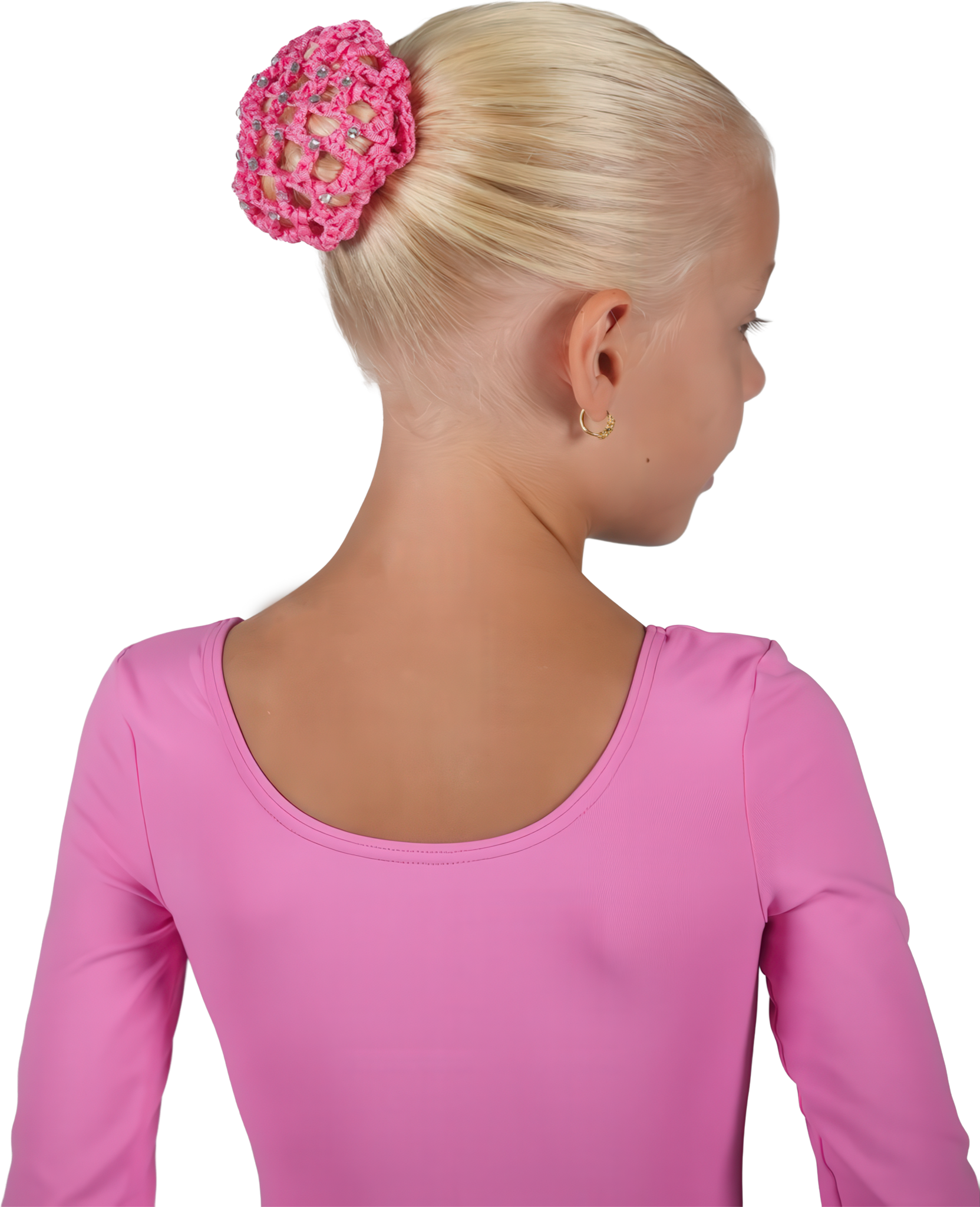 Rumpf Knotennetz Strass Ru8007 Pink Rosa Haarnetz Mit Glitzersteinen 122779 01
