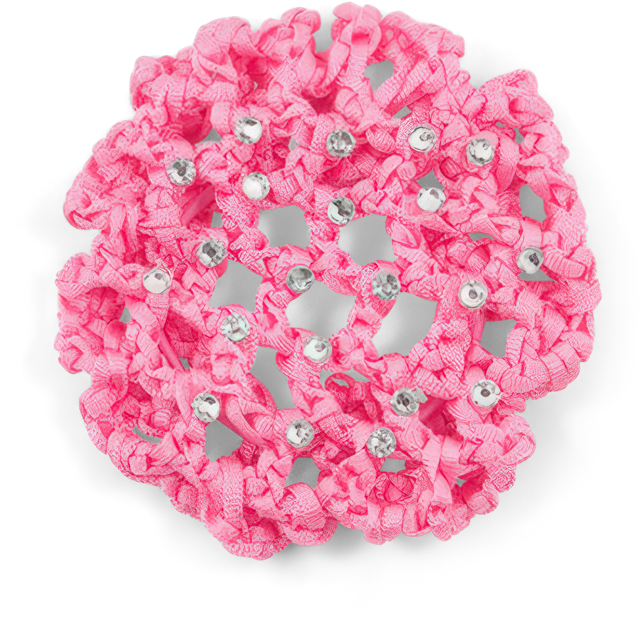 Rumpf Knotennetz Strass Ru8007 Pink Rosa Haarnetz Mit Glitzersteinen 122779 03