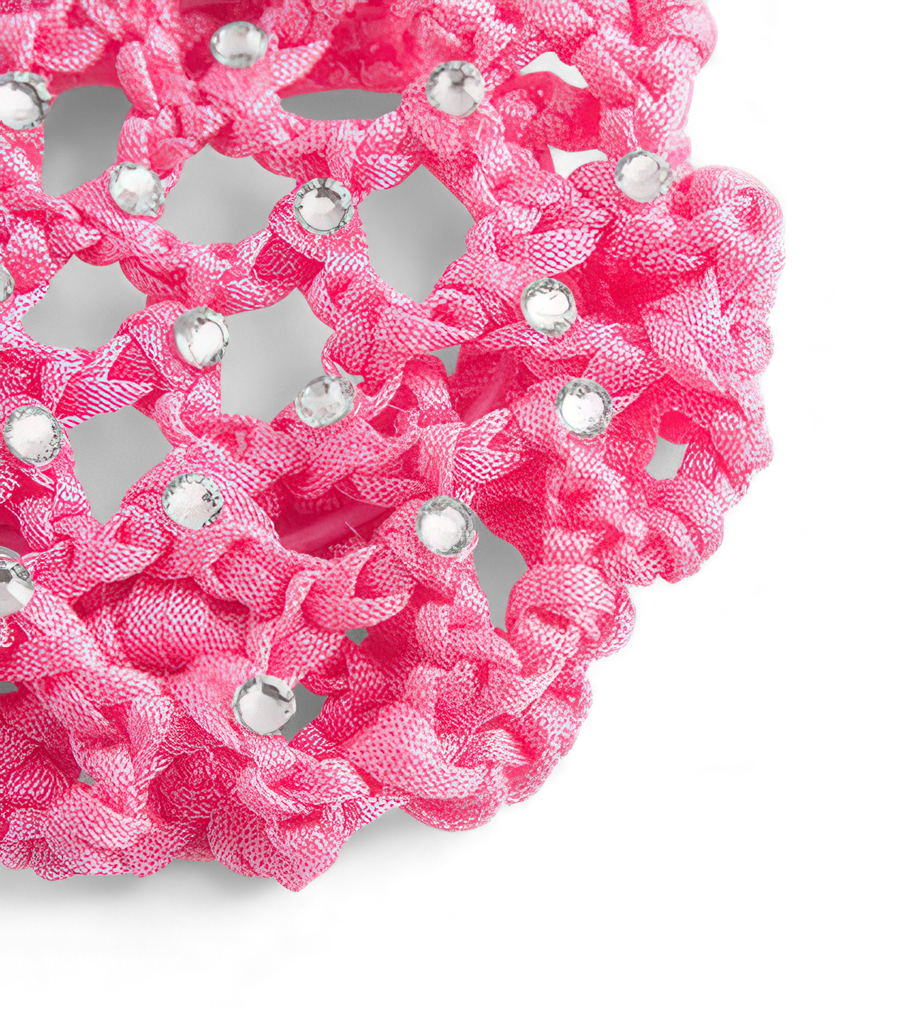Rumpf Knotennetz Strass Ru8007 Pink Rosa Haarnetz Mit Glitzersteinen 122779 04