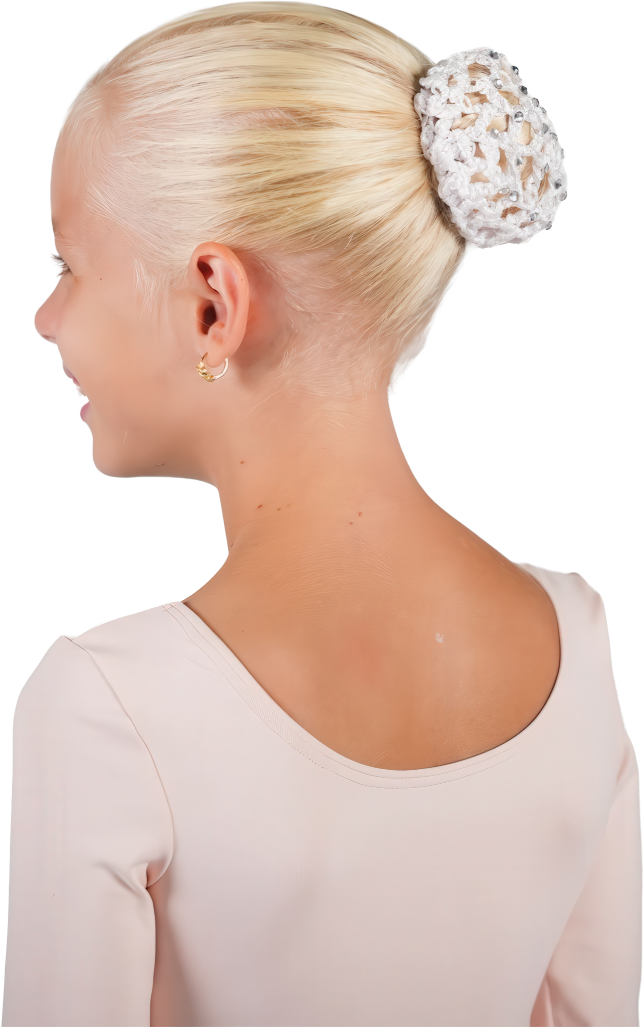 Rumpf Knotennetz Strass Ru8007 White Weisses Haarnetz Mit Glitzersteinen 122777 01