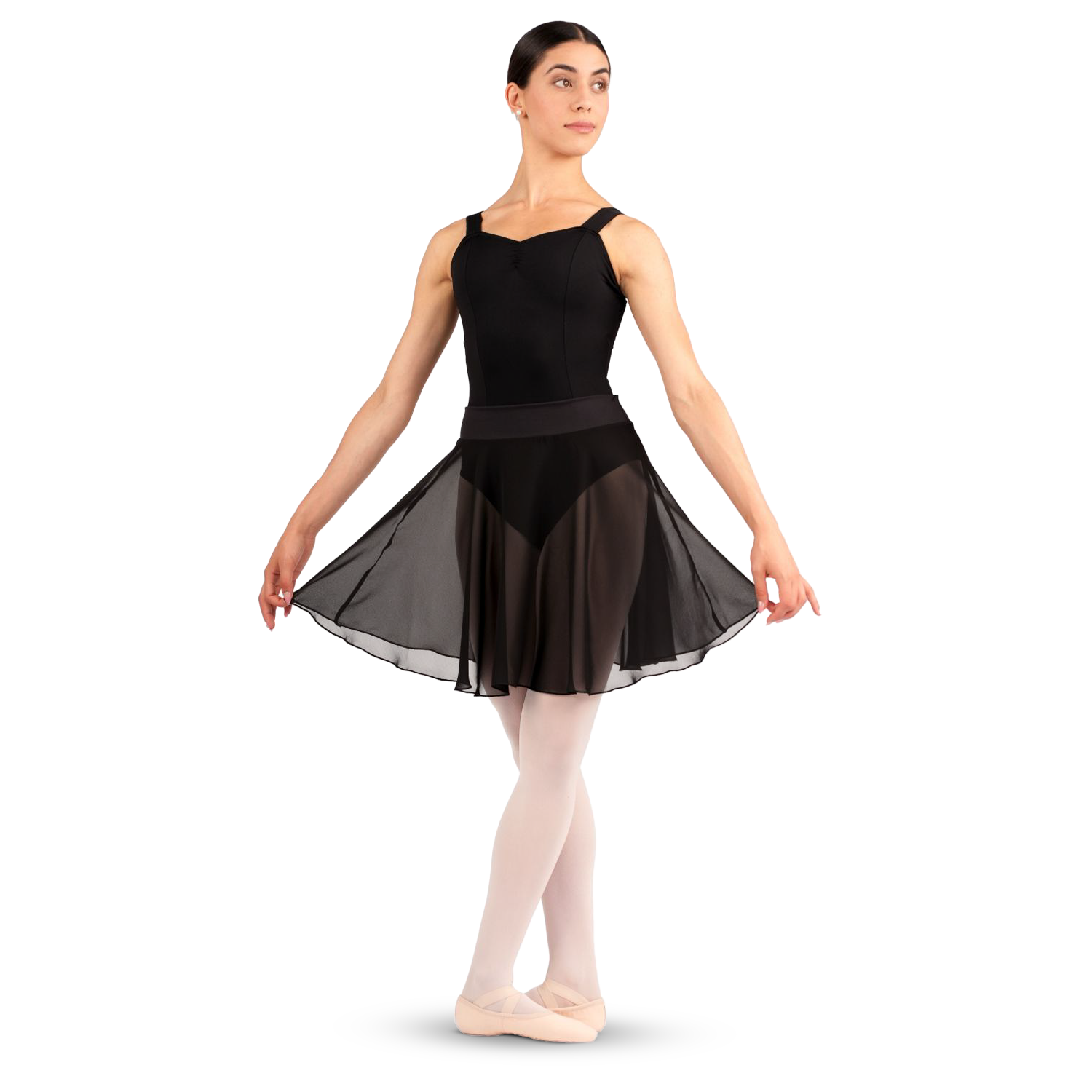 Rumpf R3051 Black Langer Ballettrock Mit Bund Schwarz 01