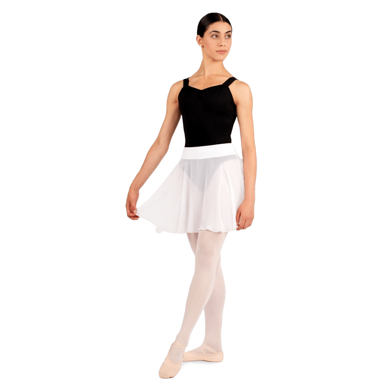 Rumpf R3051 White Langer Weisser Chiffon Ballettrock Mit Bund 01