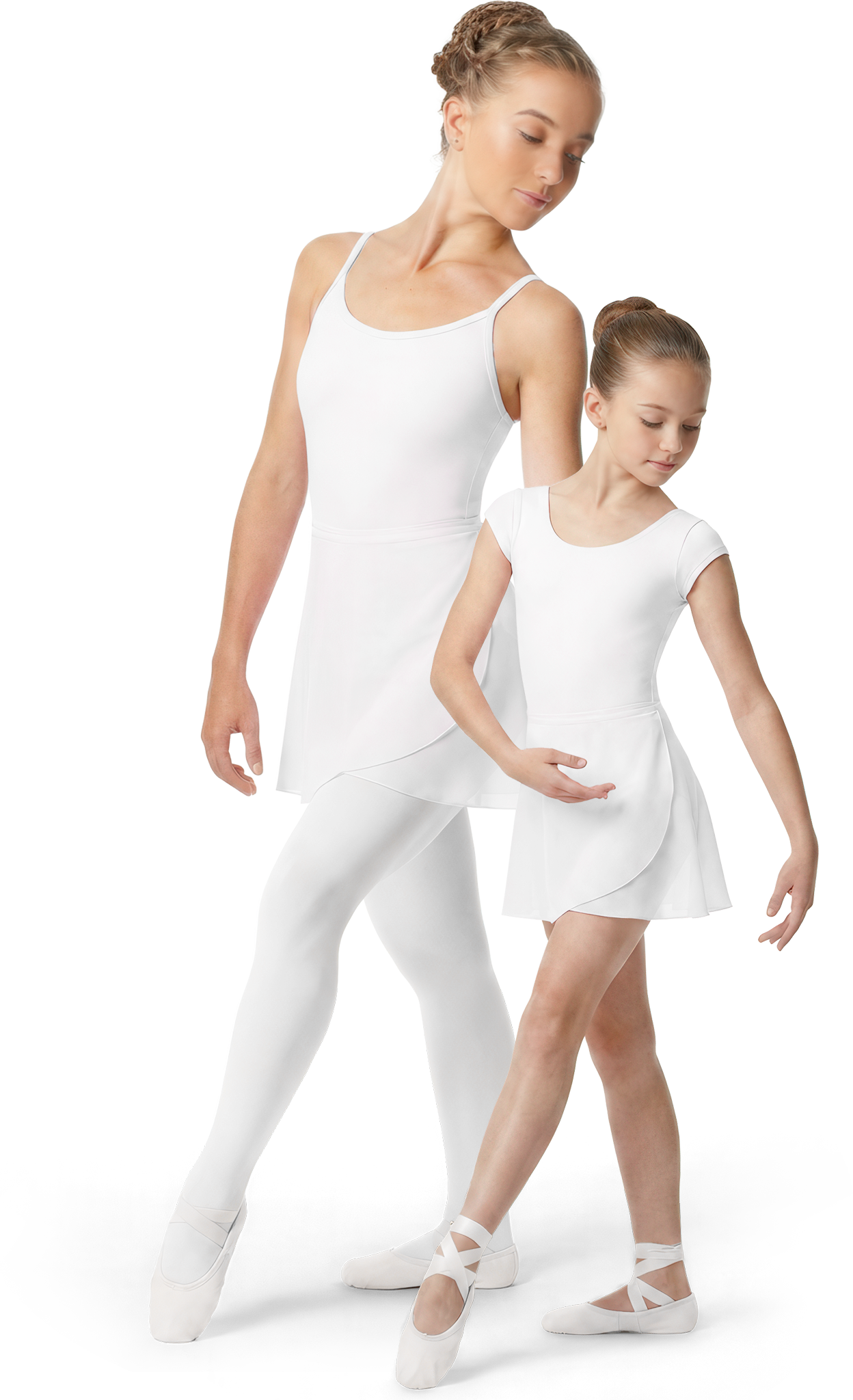 Rumpf R3053 Weiss Chiffon Ballett Wickelrock Fuer Damen Und Maedchen 98218 01