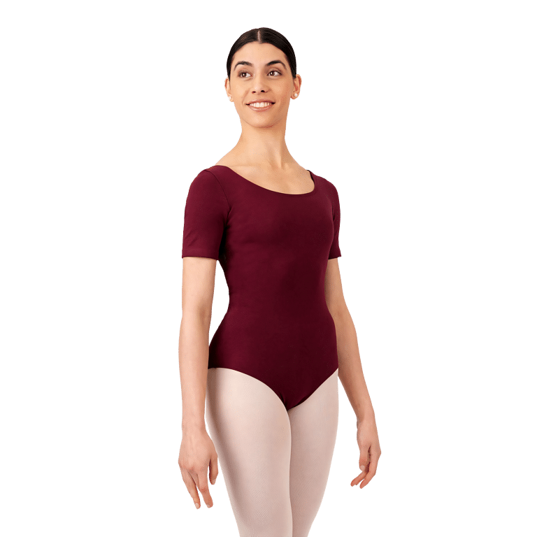 Rumpf R3100 Burgundy Weinrotes Damen Tanztrikot Kurzarm 01