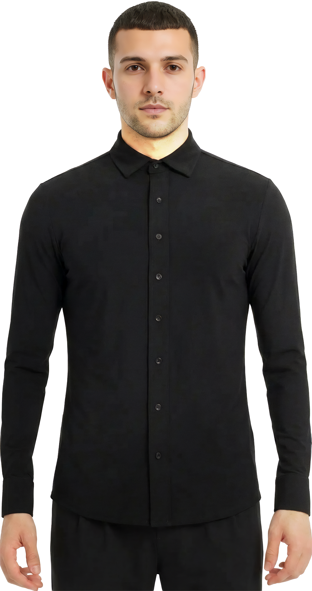 Rumpf Ru5423 Schwarz Herren Tanzhemd Slim Fit 85897 01