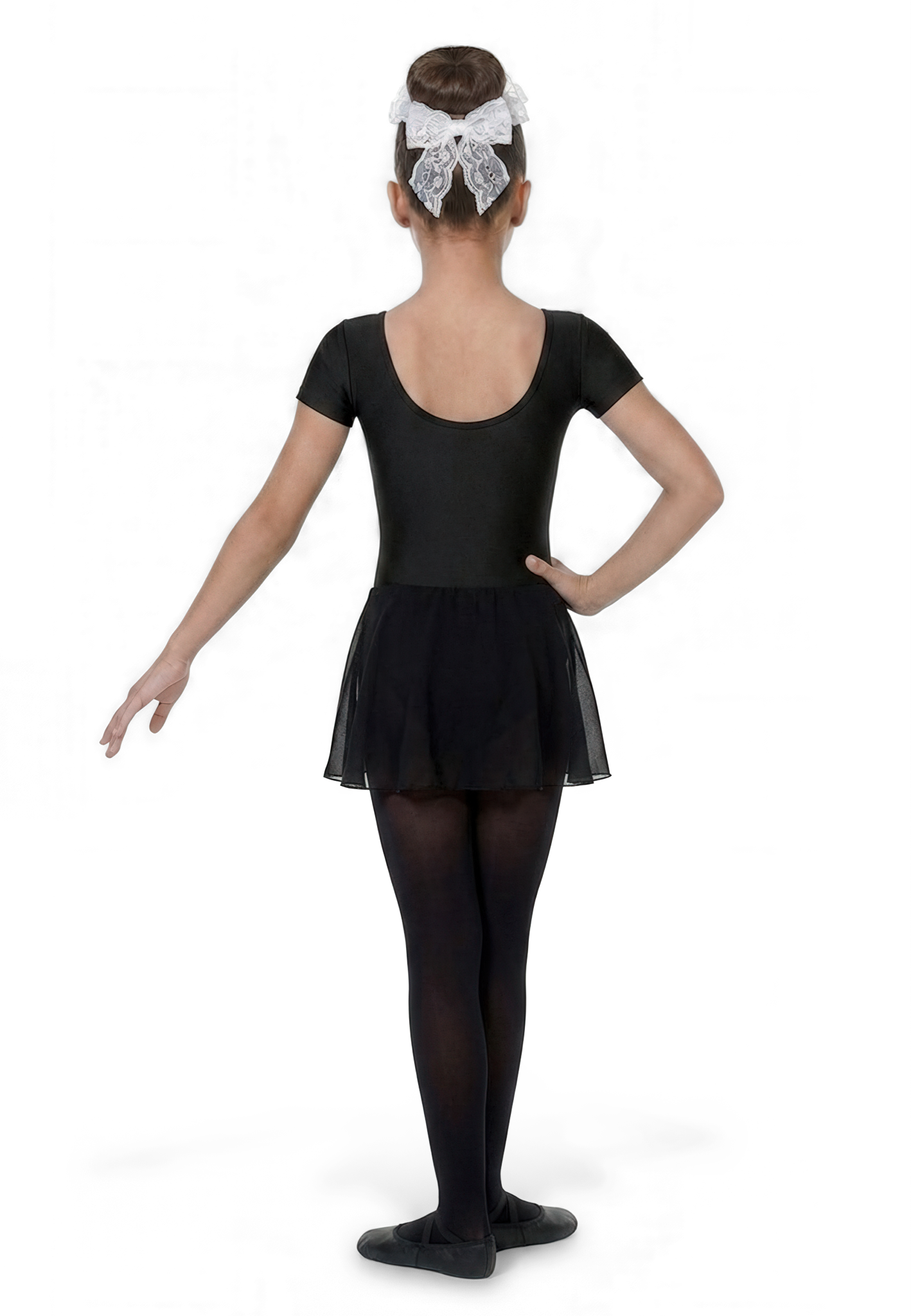 Sheddo 1036c Black Kurzaermliges Ballettkleid Fuer Maedchen Schwarz 36974 02