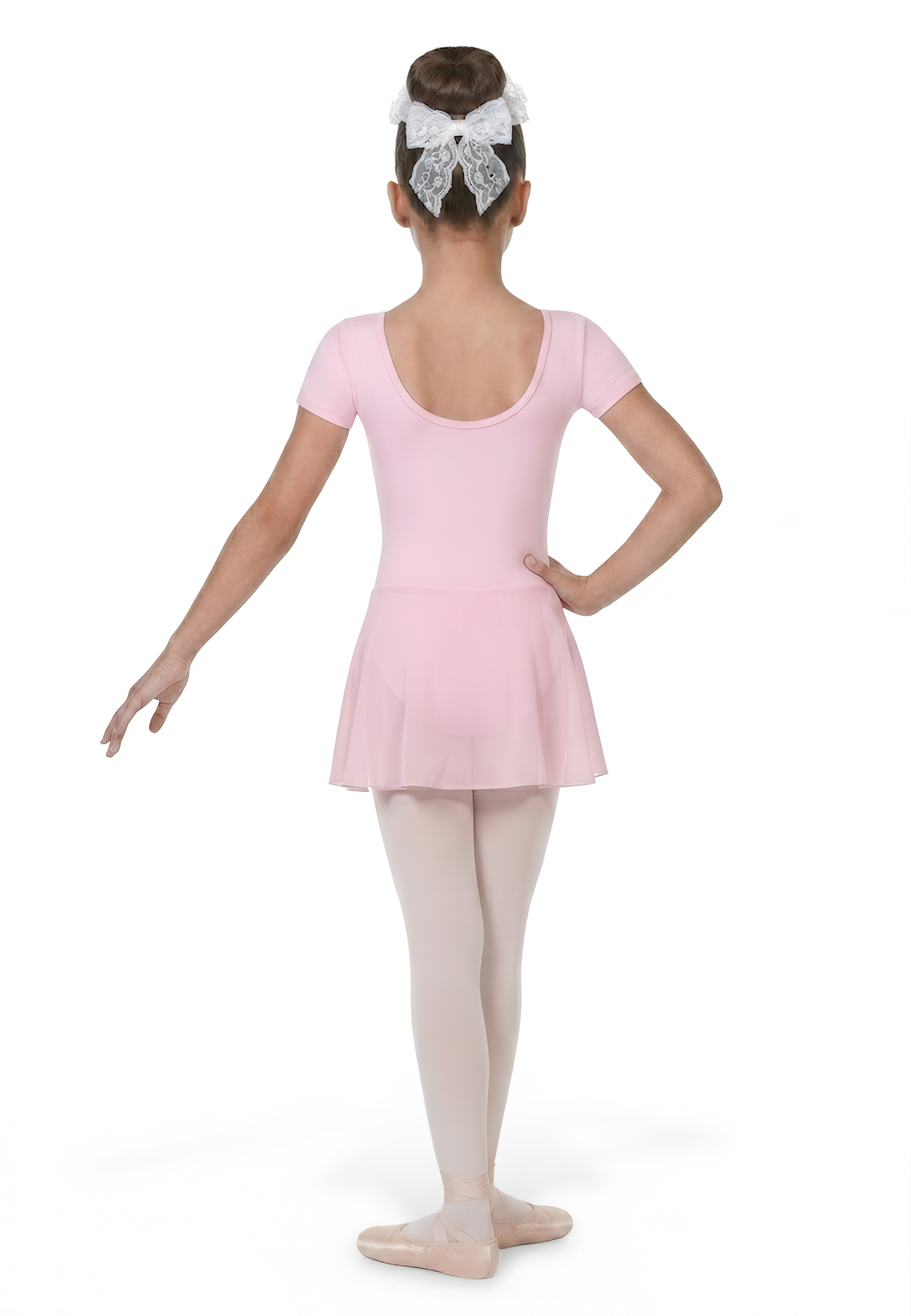 Sheddo 1036c Light Pink Kurzarm Ballettkleid Rosa 12812 02
