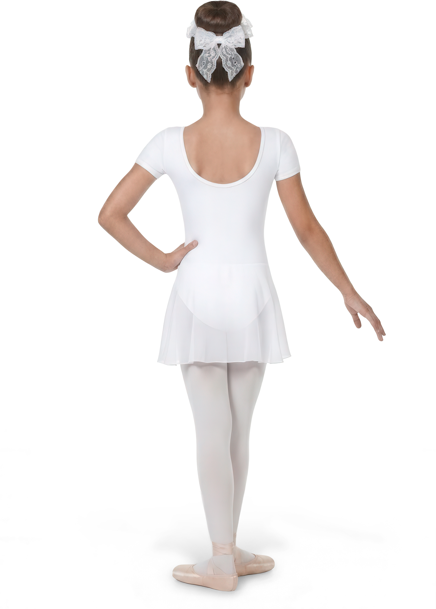 Sheddo 1036c White Kinder Ballettkleid Mit Kurzarm Weiss 31686 02