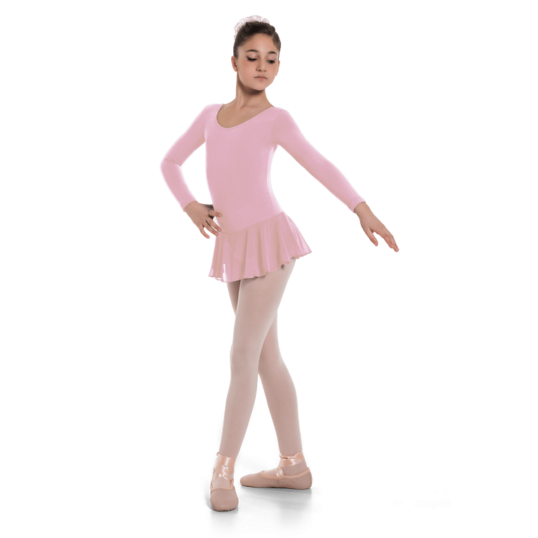 Sheddo 114c Pink Langaermliges Maedchen Ballettkleid Rosa 01