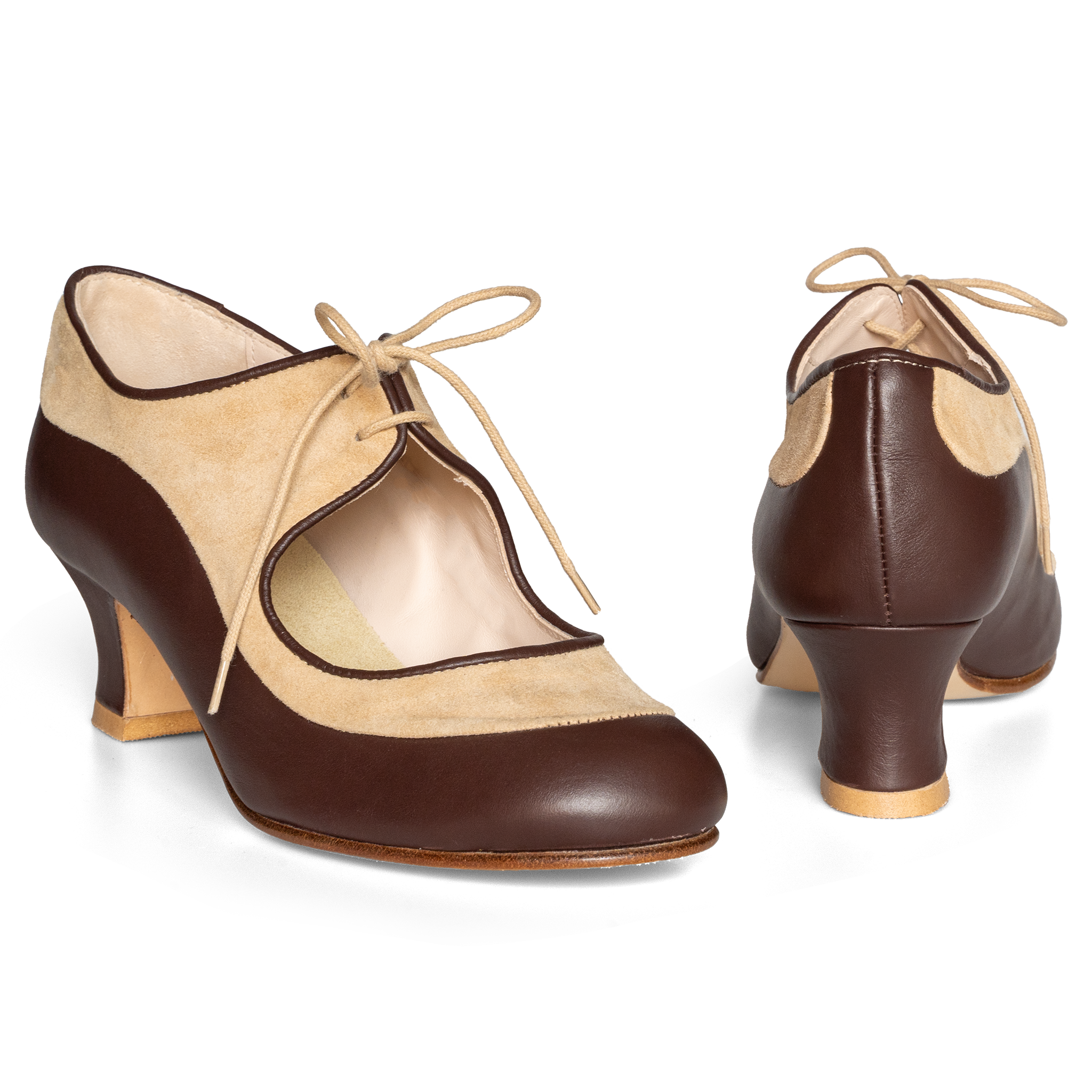Swingz Begona Cervera M25 Angelito Boveda Beige Marron Swing Tanzschuh Beige Braun 03