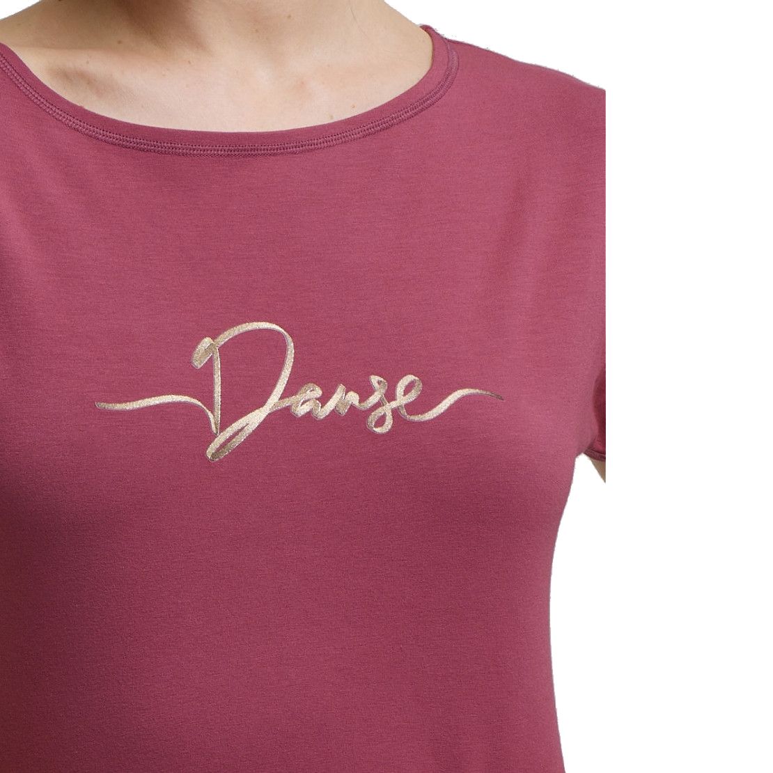 Tempsdanse Agile Kiss Tanz Crop Shirt Weinrot 05