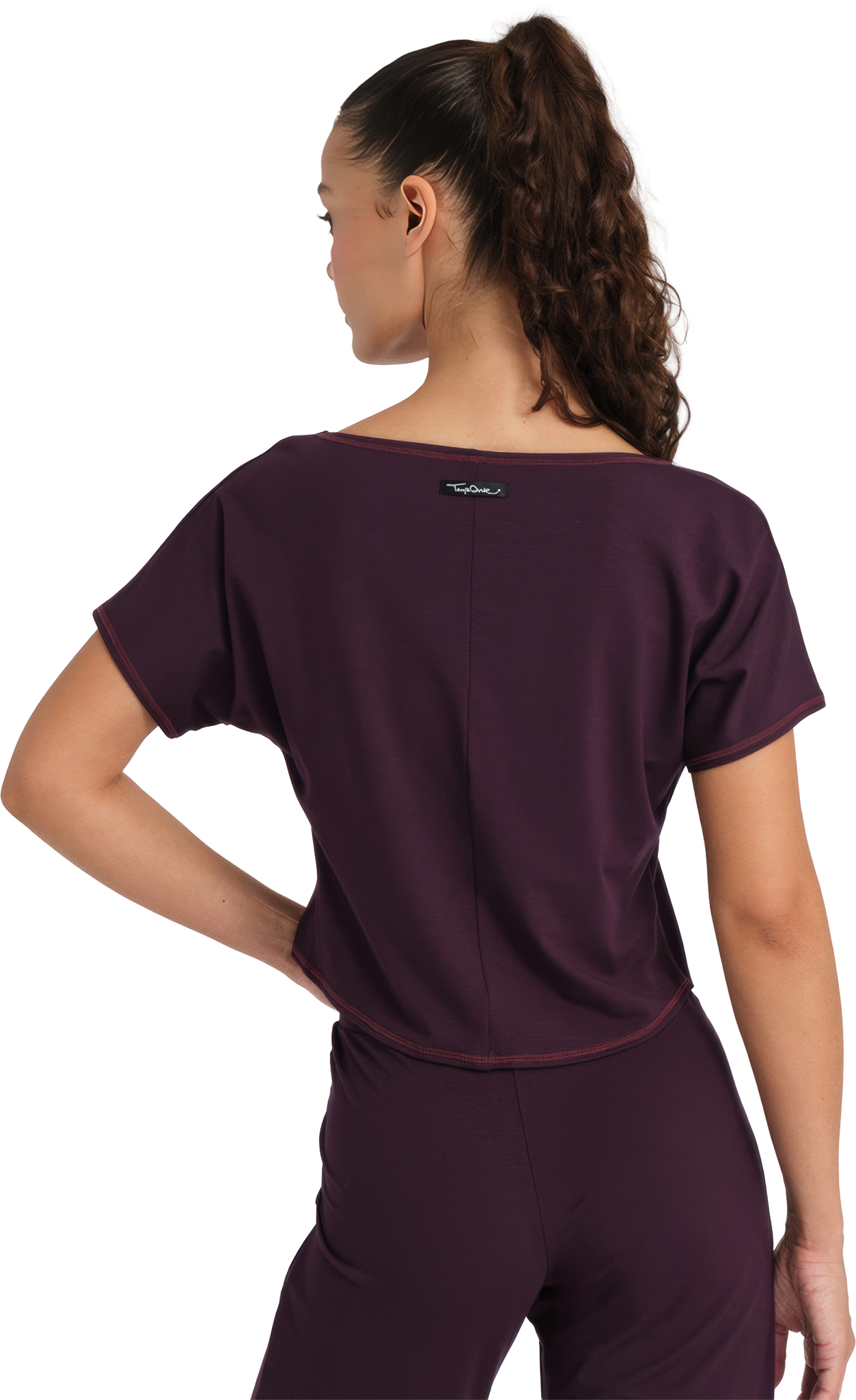 Tempsdanse Agile Silhouette Fig Tanz Crop Top Aus Viskose Lila 111915 02