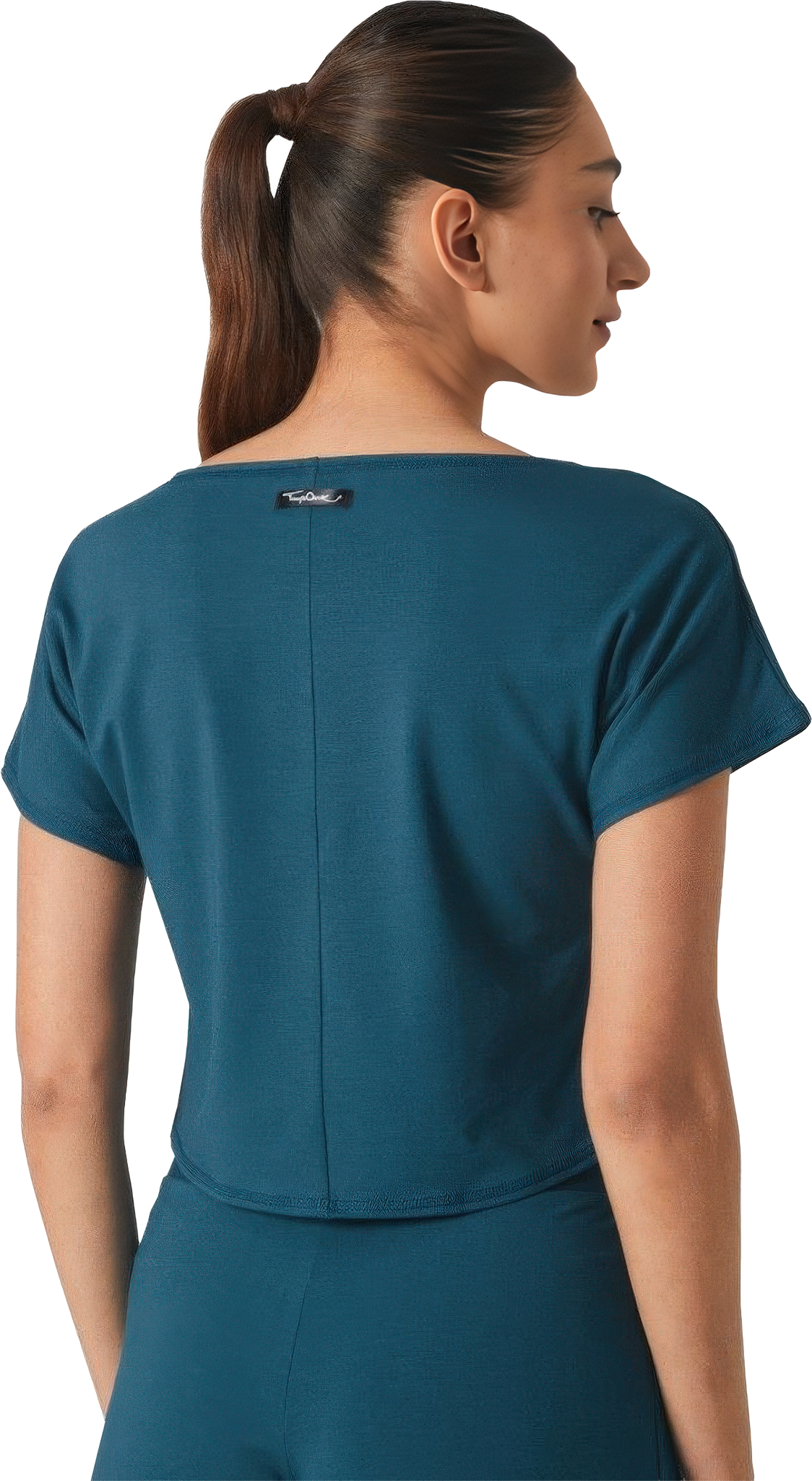 Tempsdanse Agile Silhouette Pavone Kurzes Viskose Tanztop Teal 111920 02