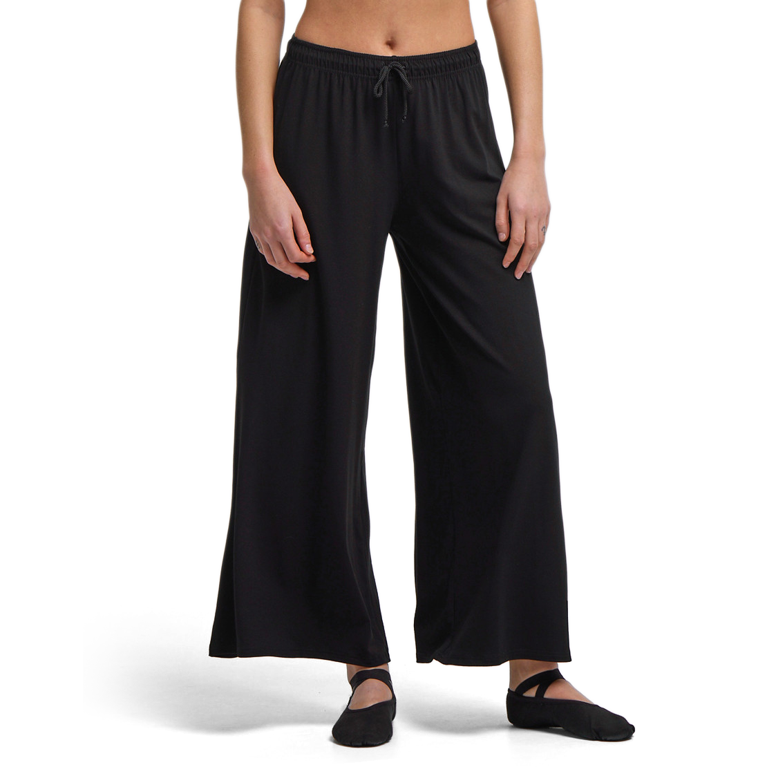 Tempsdanse Andrew Noir Viskose Tanzhose Mit Weitem Bein Schwarz 2