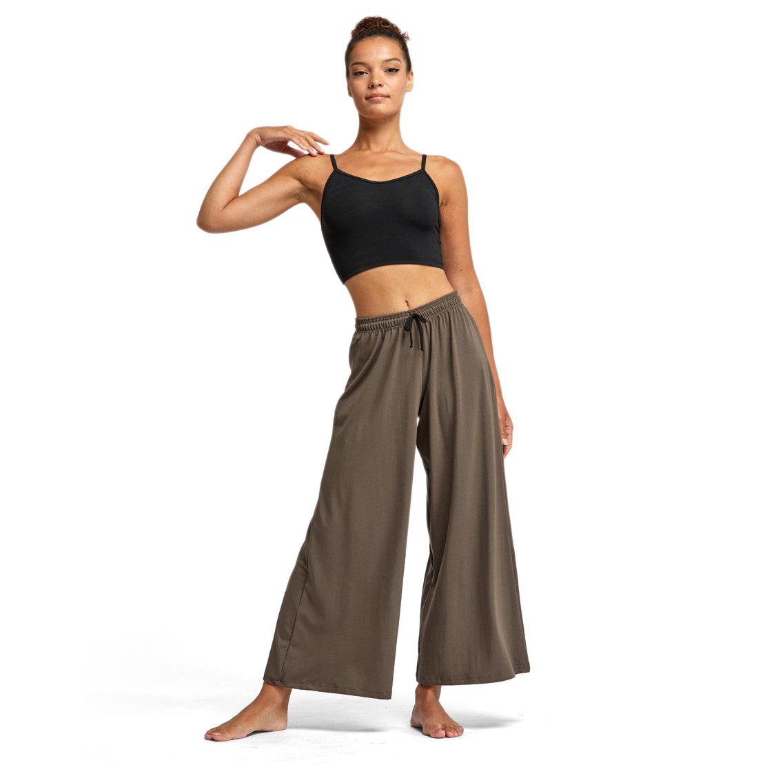 Tempsdanse Andrew Wenge – Braune Viskose Tanzhose Weites Bein 01