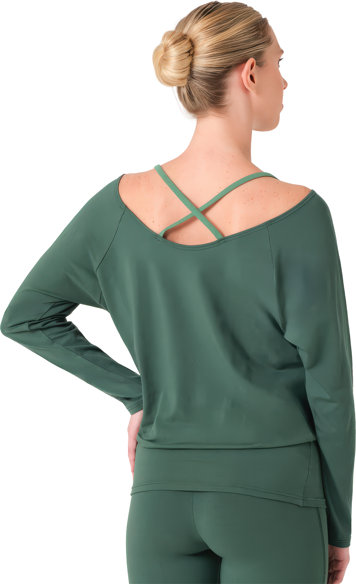Tempsdanse Aska Bi Cactus Yoga Langarmshirt Mit Kreuztraegern Gruen 127621 02