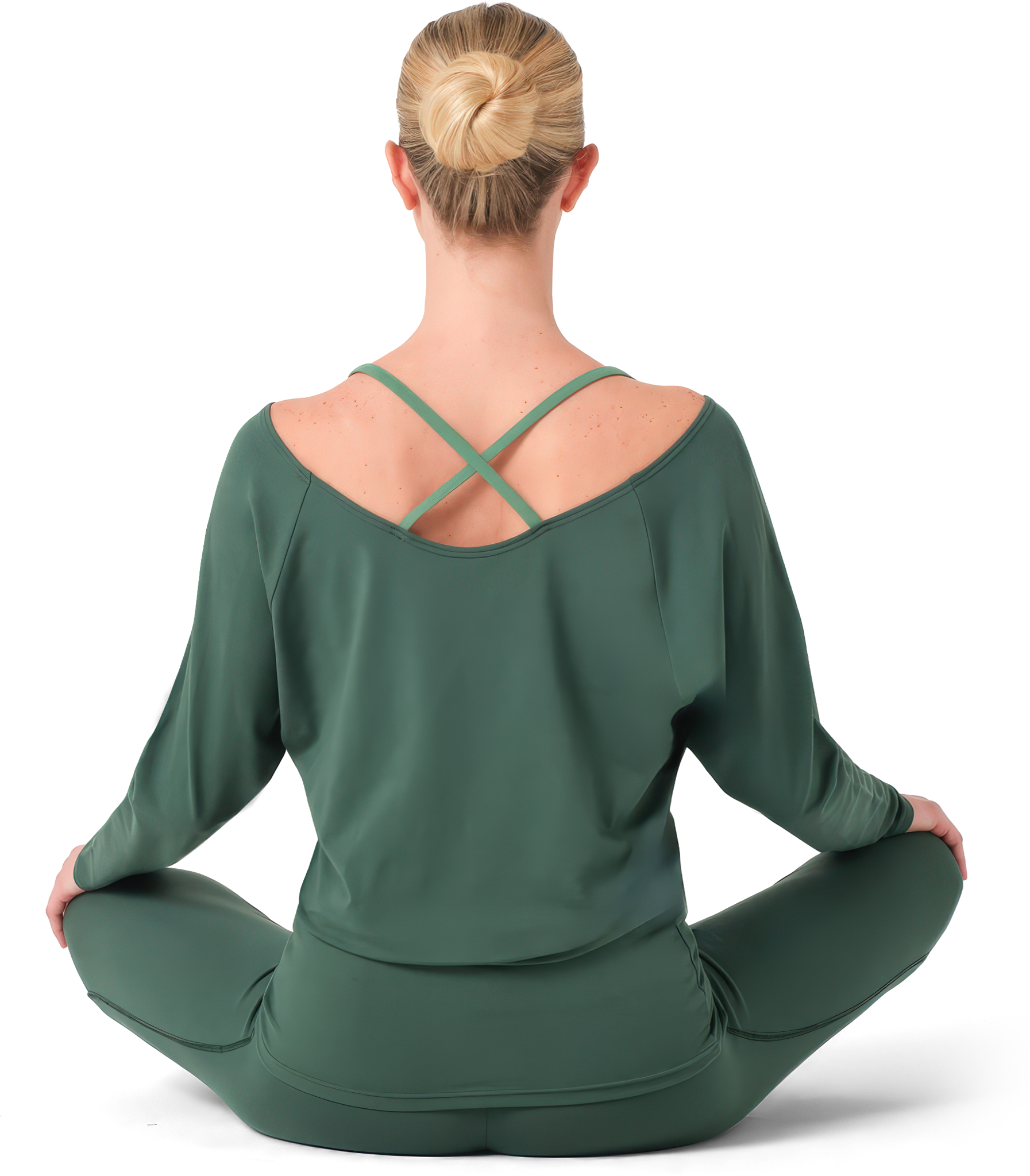 Tempsdanse Aska Bi Cactus Yoga Langarmshirt Mit Kreuztraegern Gruen 127621 03