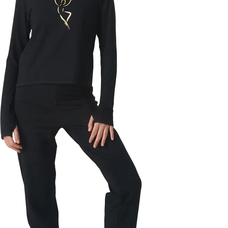 Tempsdanse Axelle Silhouette Noir Schwarzes Langarm Tanzshirt Mit Tanzmotiv 01