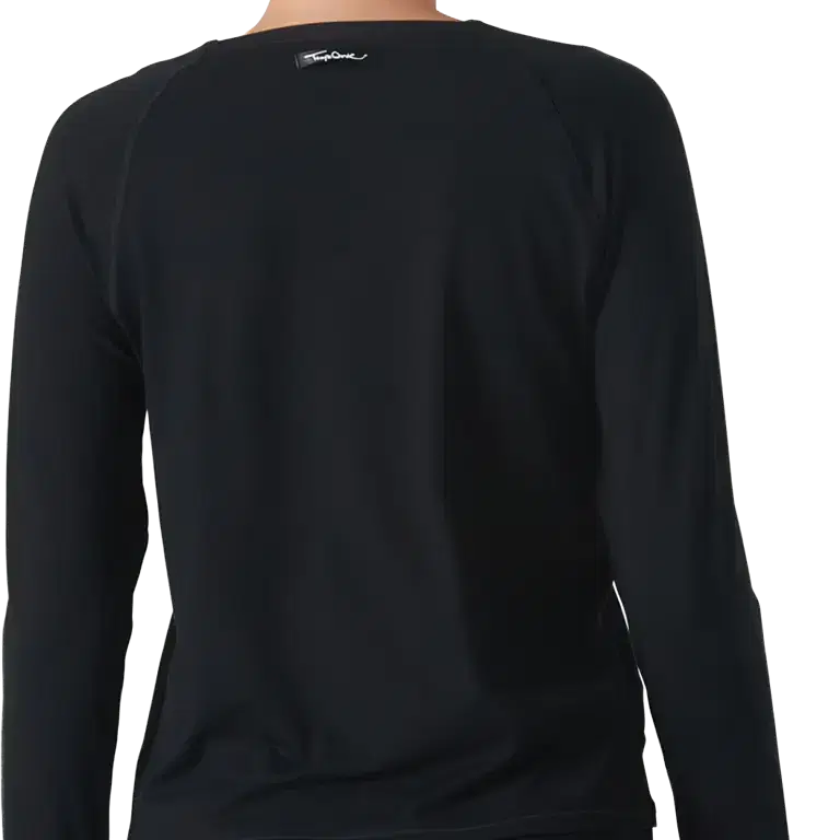 Tempsdanse Axelle Silhouette Noir Schwarzes Langarm Tanzshirt Mit Tanzmotiv 03