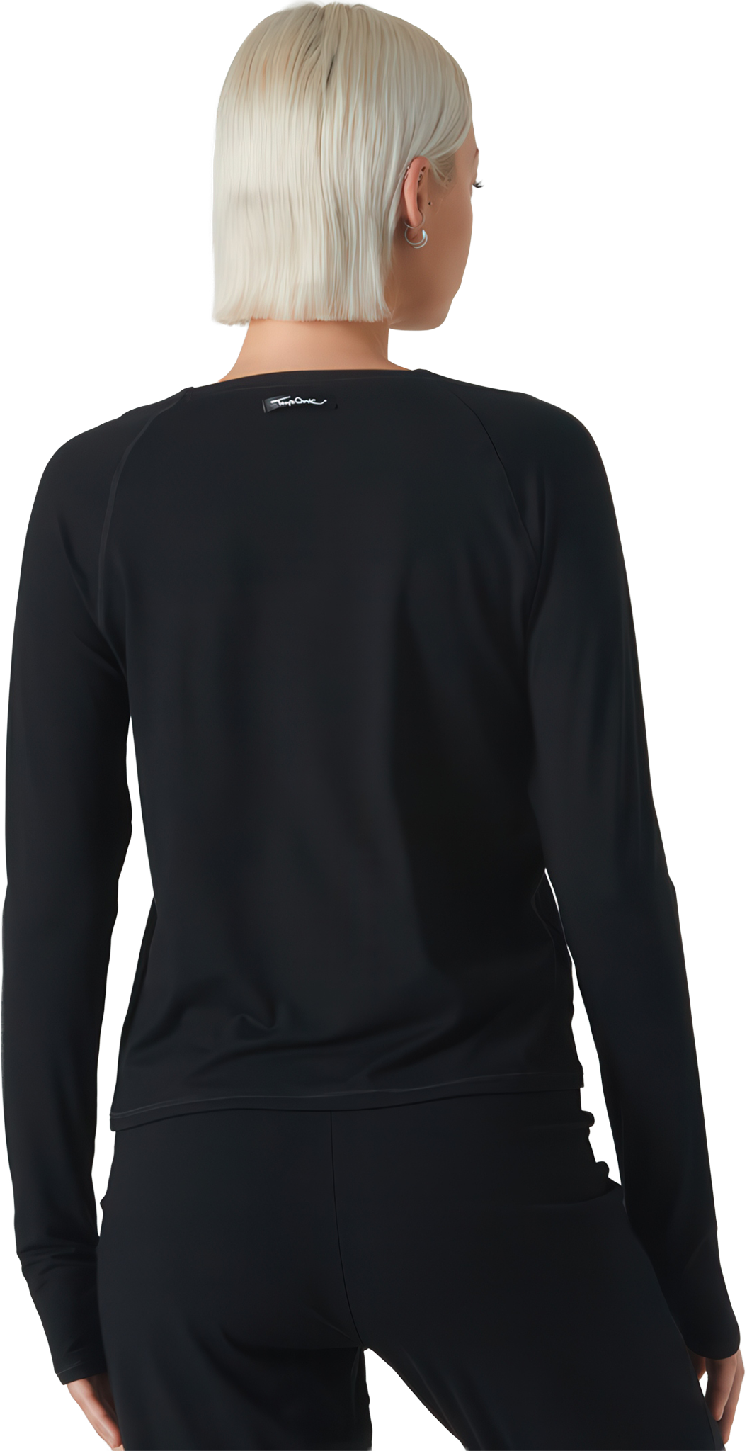 Tempsdanse Axelle Silhouette Noir Schwarzes Langarm Tanzshirt Mit Tanzmotiv 03