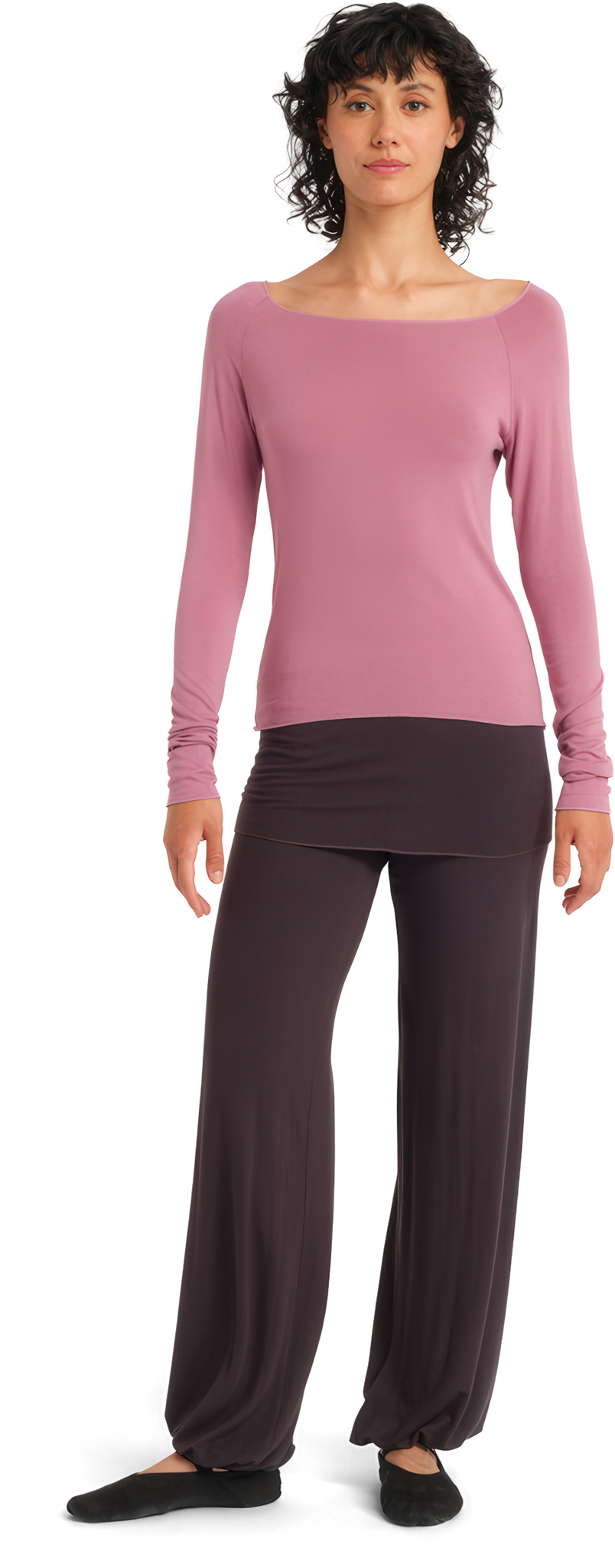 Tempsdanse Baby Carbon Tanzhose Mit Integriertem Rock Braungrau 118037 04