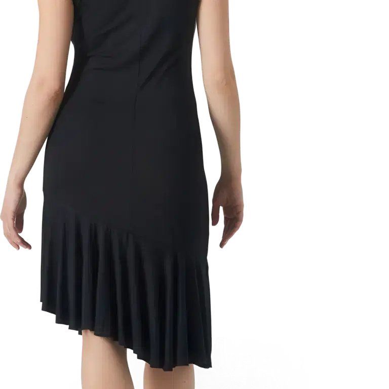 Tempsdanse Bailarin Noir Asymmetrisches Tanzkleid Mit Volants Schwarz 03
