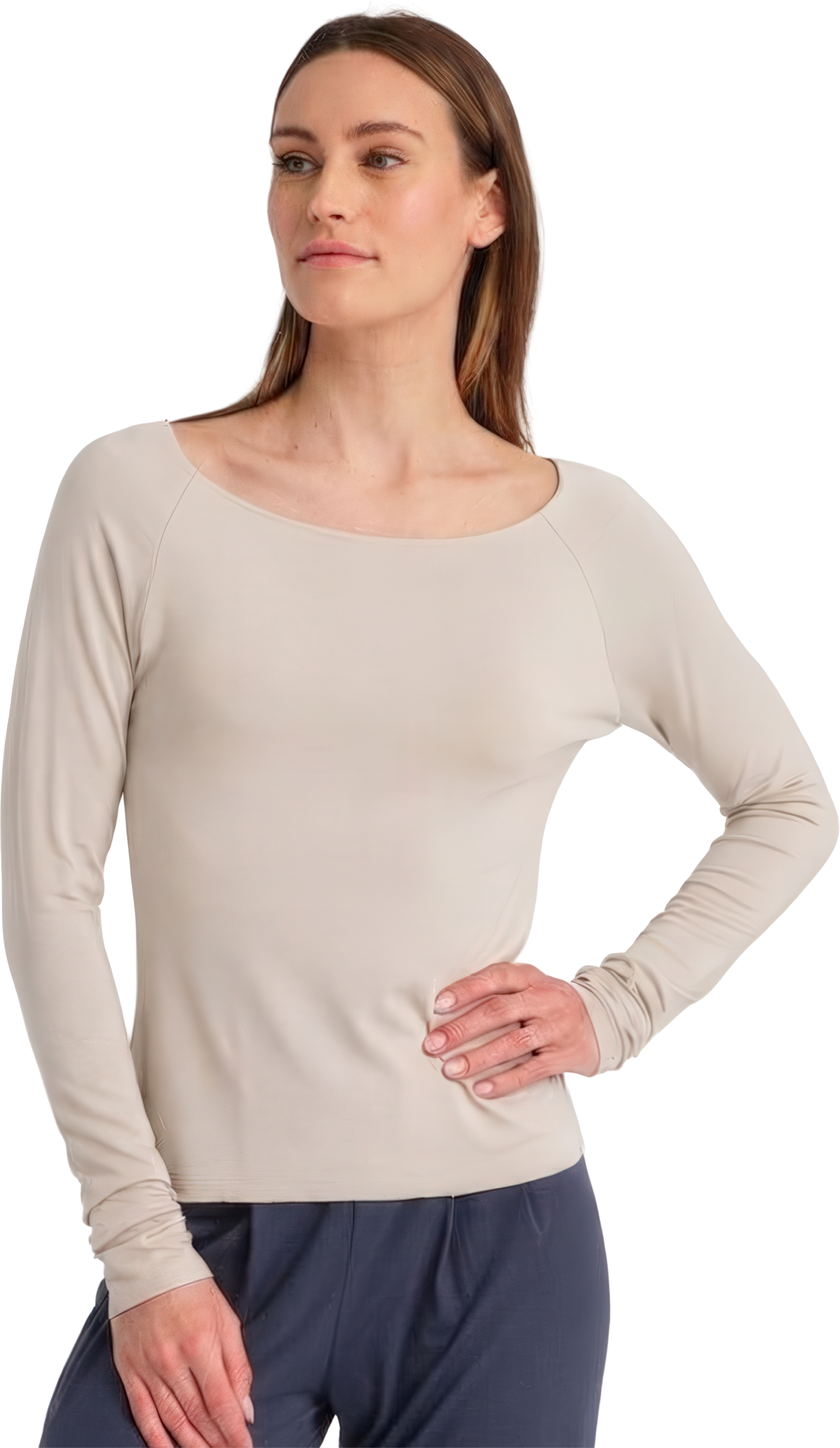 Tempsdanse Baltik Latte Bambus Tanztop Mit Raglan Aermeln Beige 113581 01