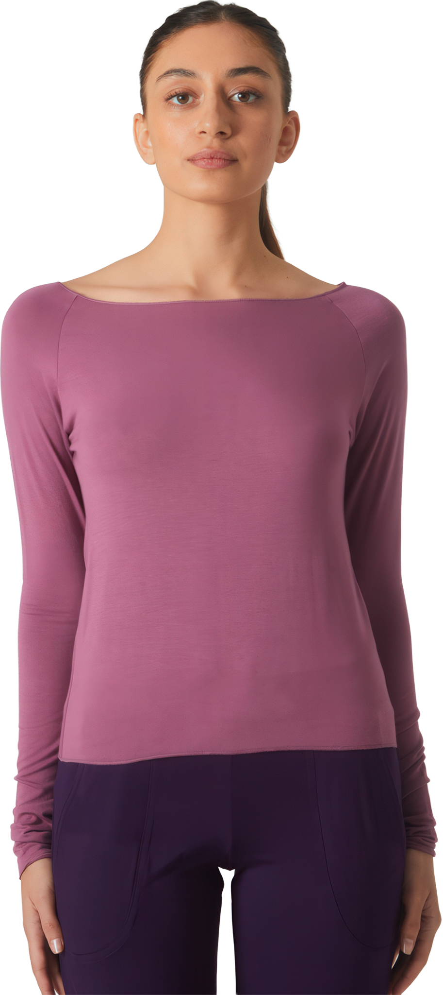 Tempsdanse Baltik Mauve Lila Langarm Tanz Shirt Aus Viskose 01
