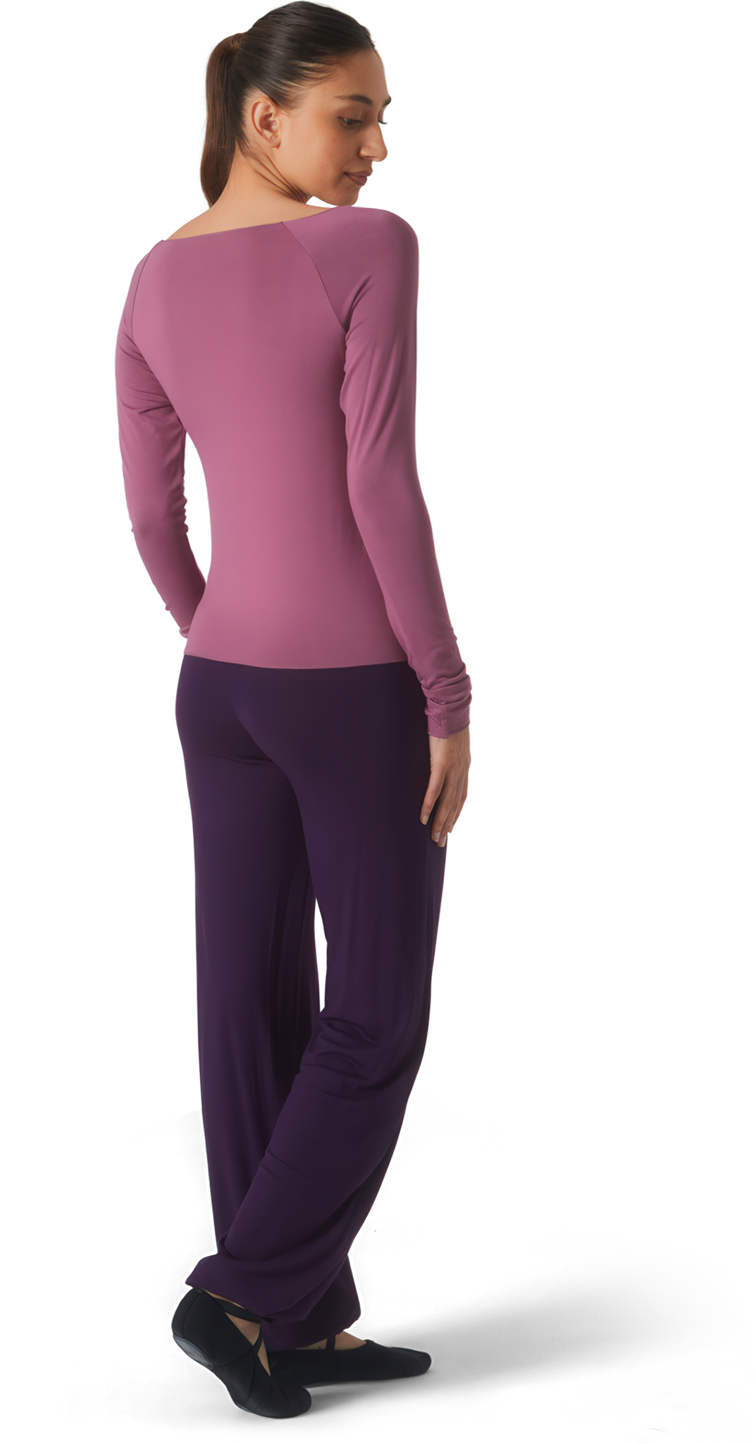 Tempsdanse Baltik Mauve Lila Langarm Tanz Shirt Aus Viskose 04