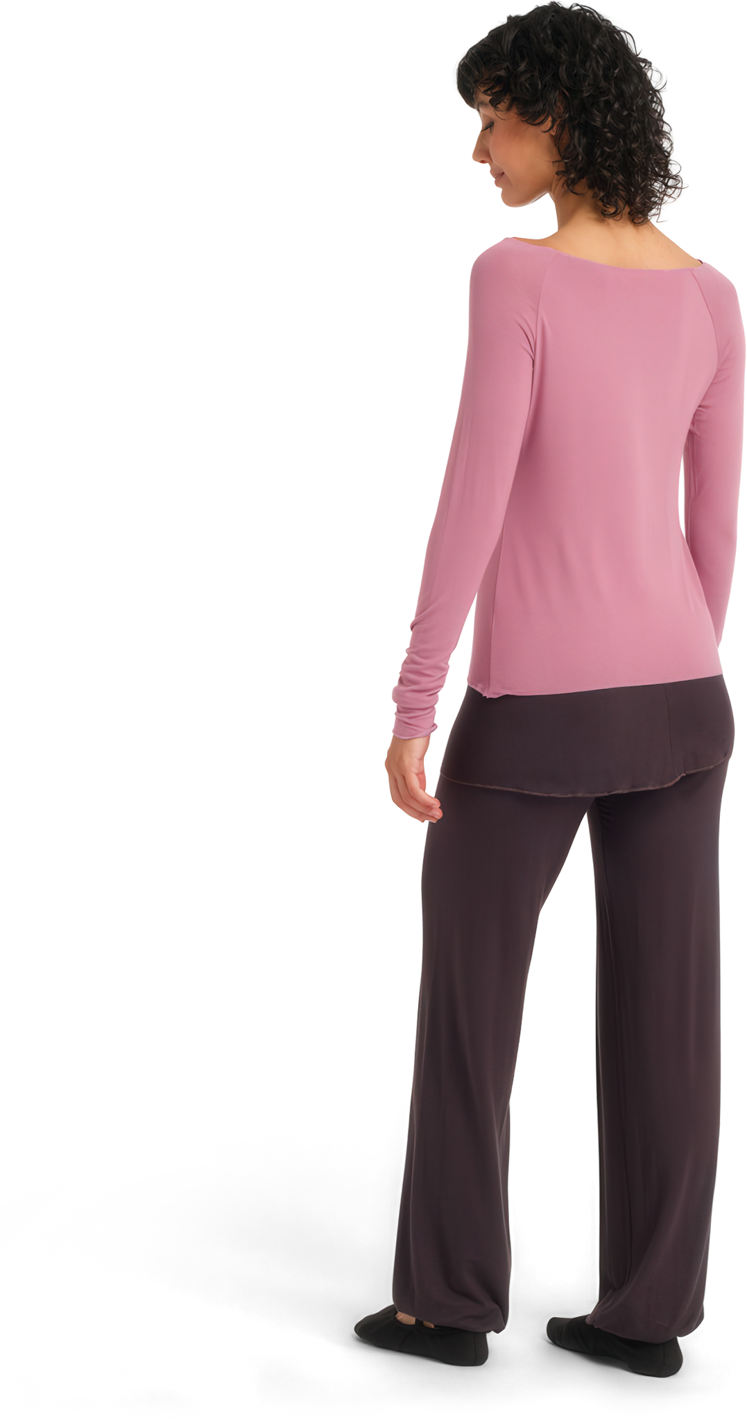 Tempsdanse Baltik Mauve Rose Langaermliges Tanz Shirt Aus Viskose Altrosa 113584 04
