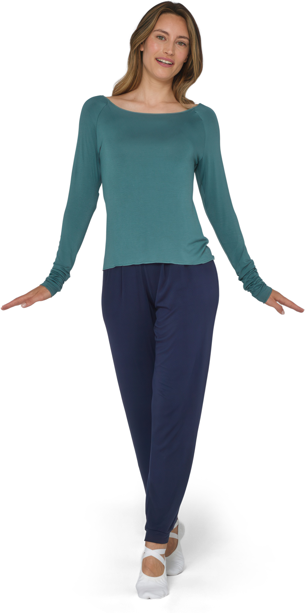 Tempsdanse Baltik Menthe Langarm Shirt Aus Viskose Tuerkis 01