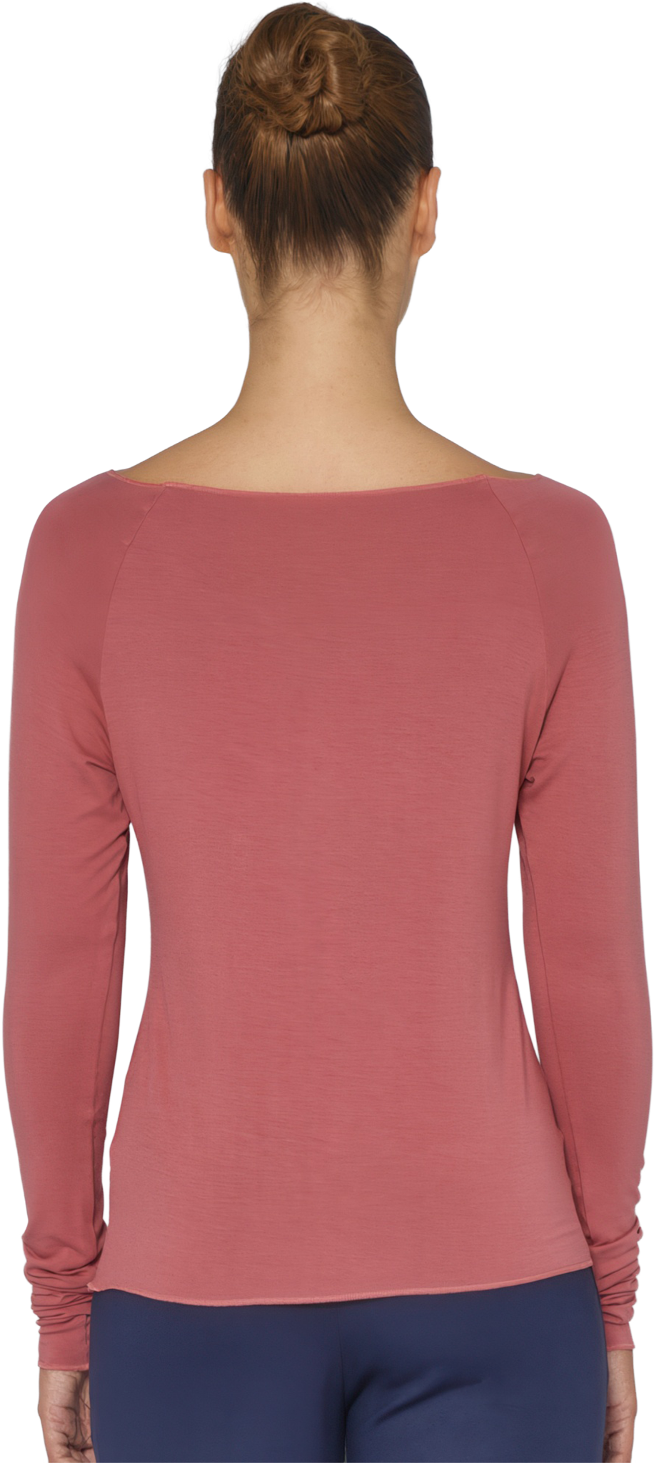 Tempsdanse Baltik Sunset Schlichtes Langarm Shirt Korallen Rot 04