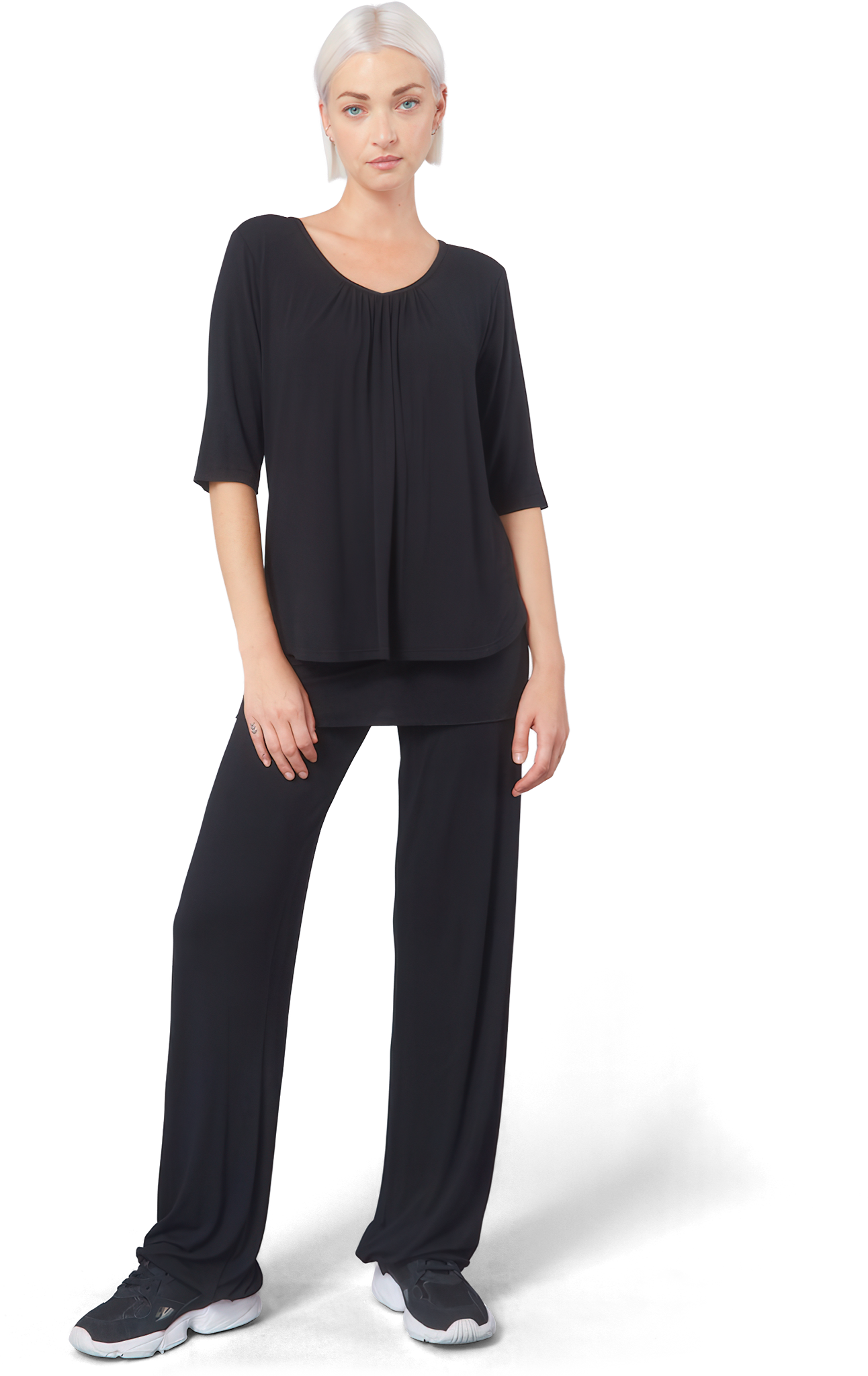 Tempsdanse Bambi Noir Damen Tanzshirt Aus Bambusviskose Schwarz 118047 04