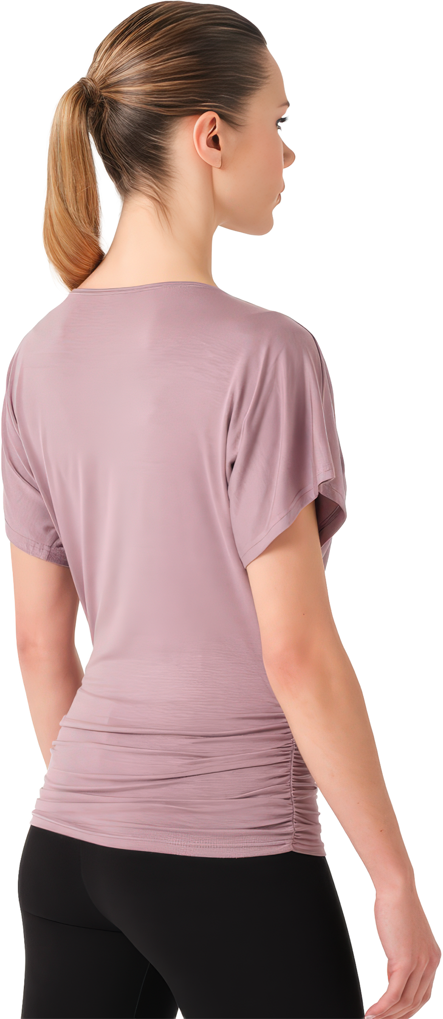 Tempsdanse Banu Bois De Rose T Shirt Mit Raffbarer Hueftpasse Altrosa 127625 02