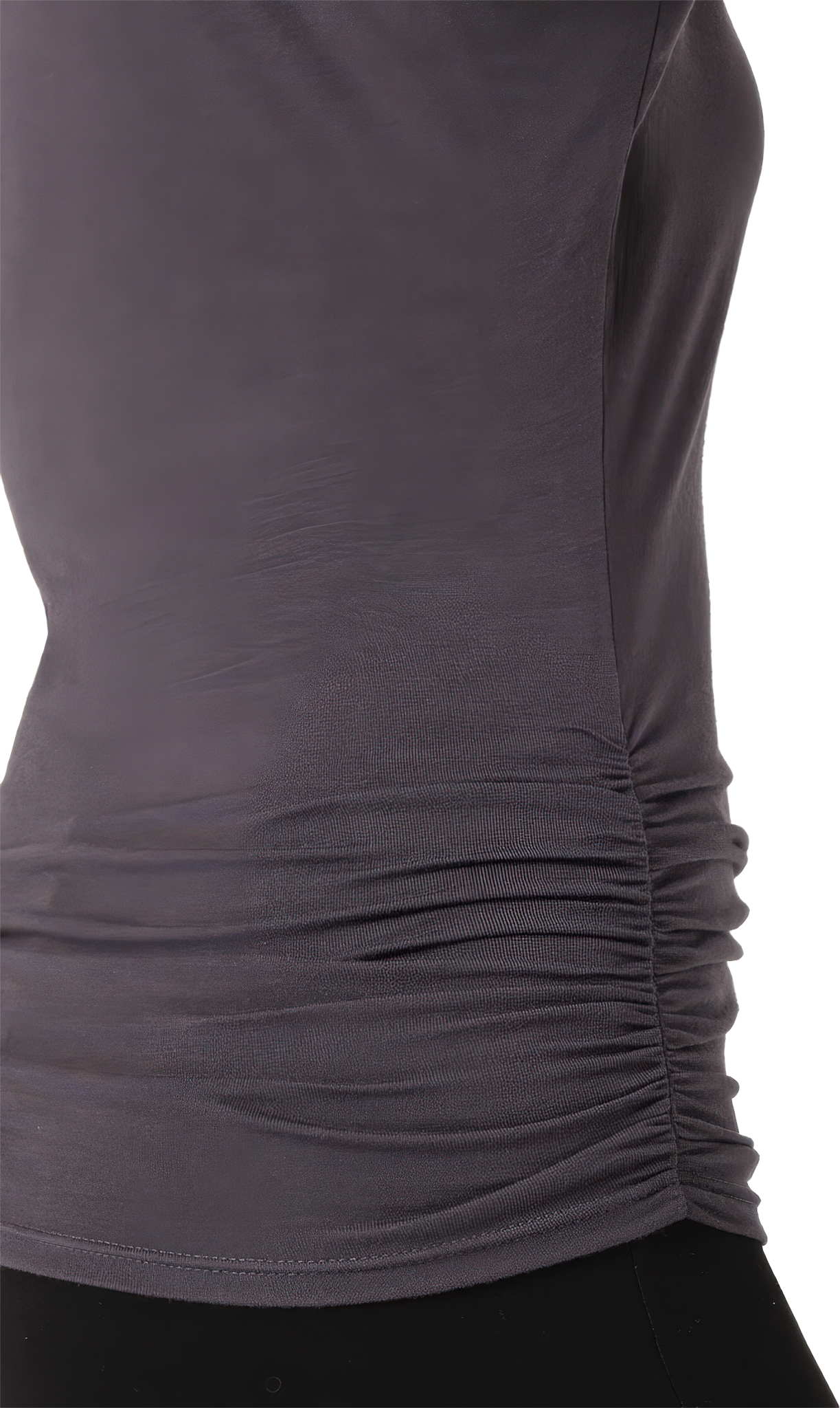 Tempsdanse Banu Dark Grey T Shirt Mit Raffbarer Hueftpasse Dunkelgrau 127631 05