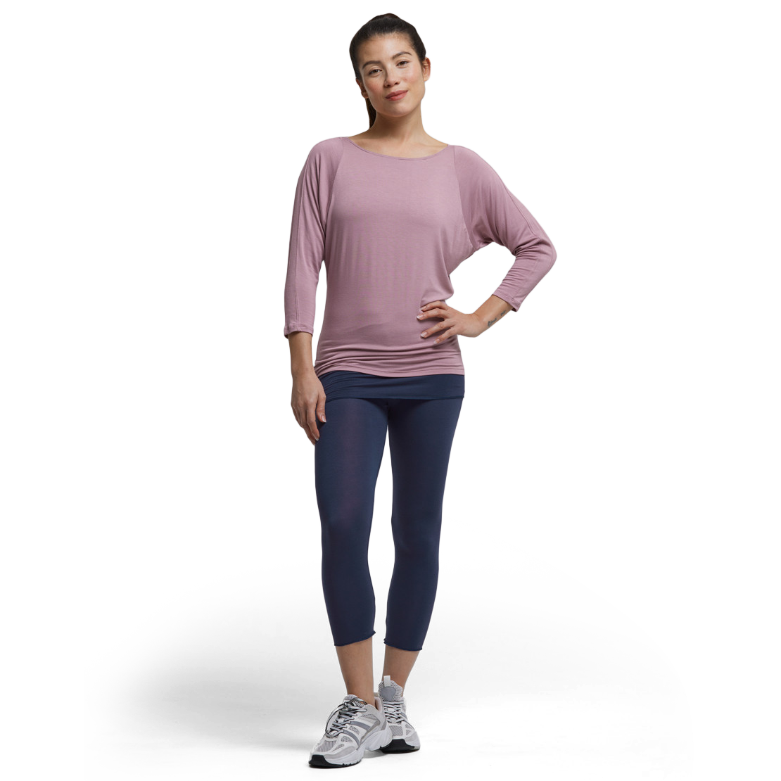 Tempsdanse Bardane Blush Fledermaus Shirt Altrosa 03