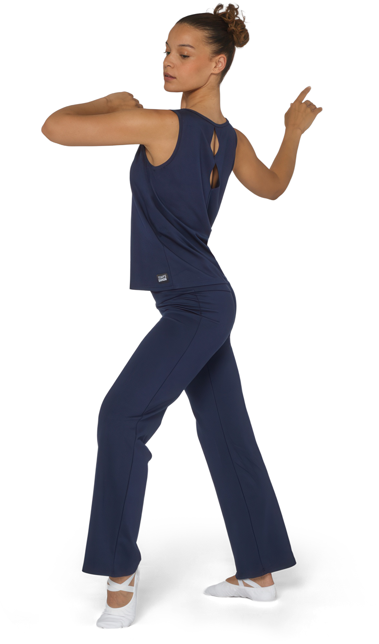 Tempsdanse Caracas Marine Damen Jazzhose Mit V Bund Dunkelblau 01