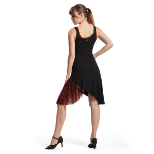 Tempsdanse Dalia Red Flower Tanzkleid Wickeloptik Rote Blumen 02