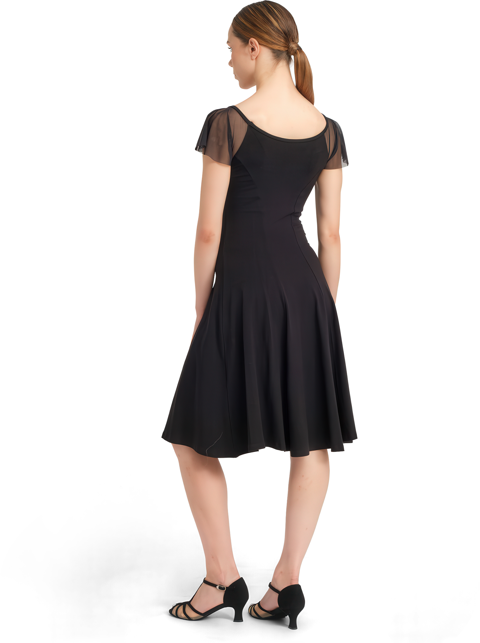 Tempsdanse Darlene Noir Tanzkleid Mit Tuellaermeln Schwarz 118149 03