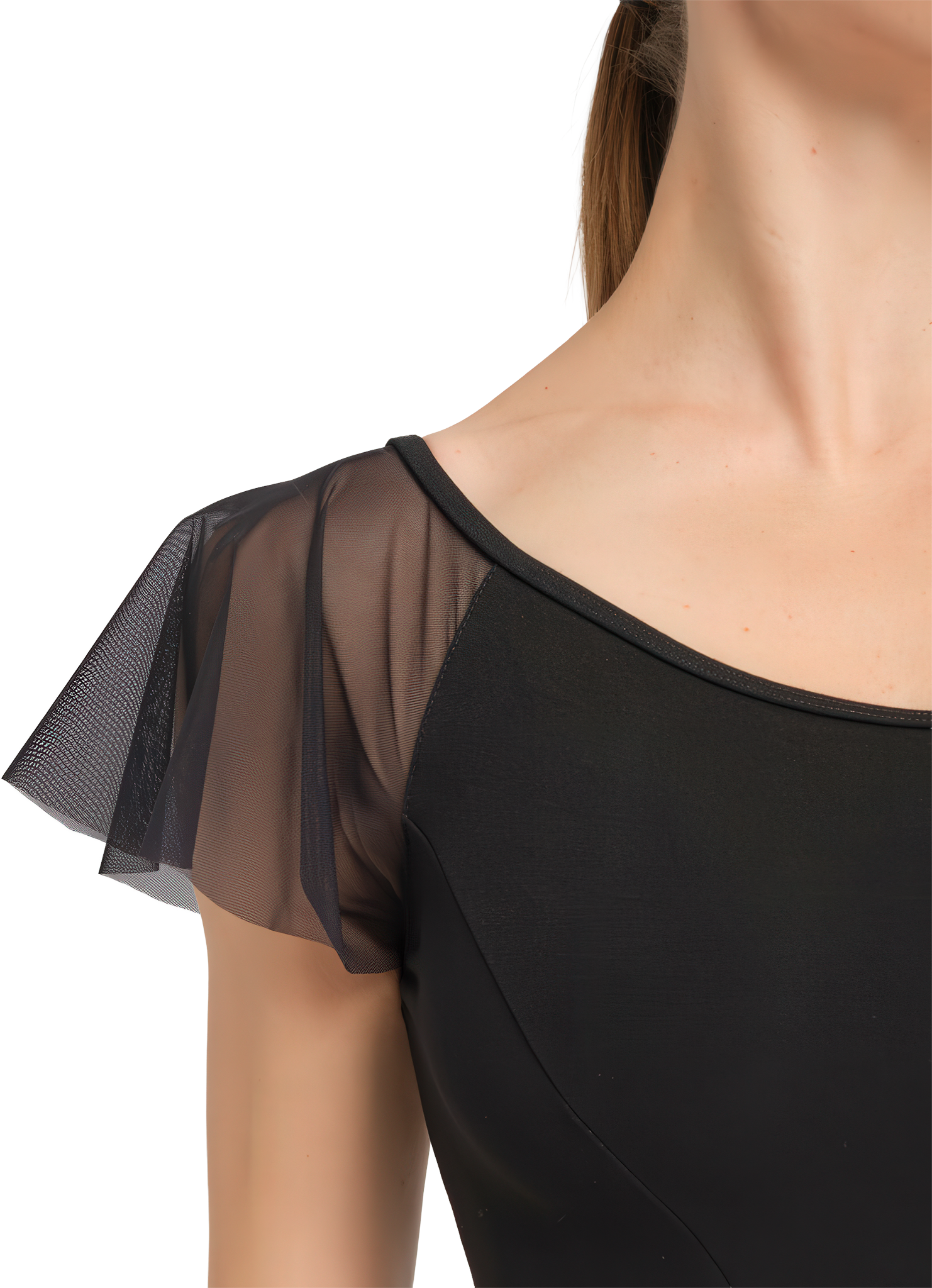 Tempsdanse Darlene Noir Tanzkleid Mit Tuellaermeln Schwarz 118149 06