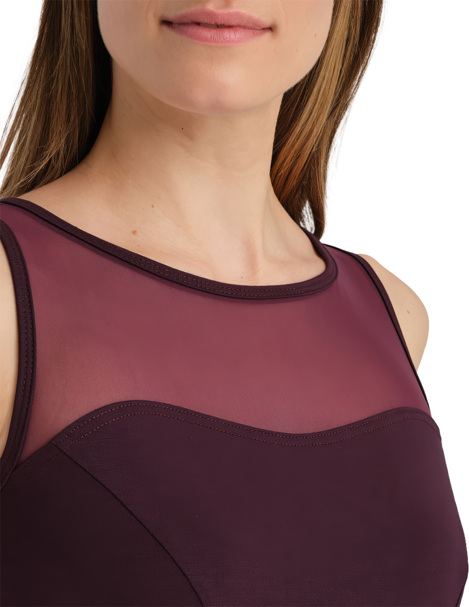 Tempsdanse Dasha Fig Weinrotes Tanzkleid Mit Schlitz Und Mesh Details 111943 03