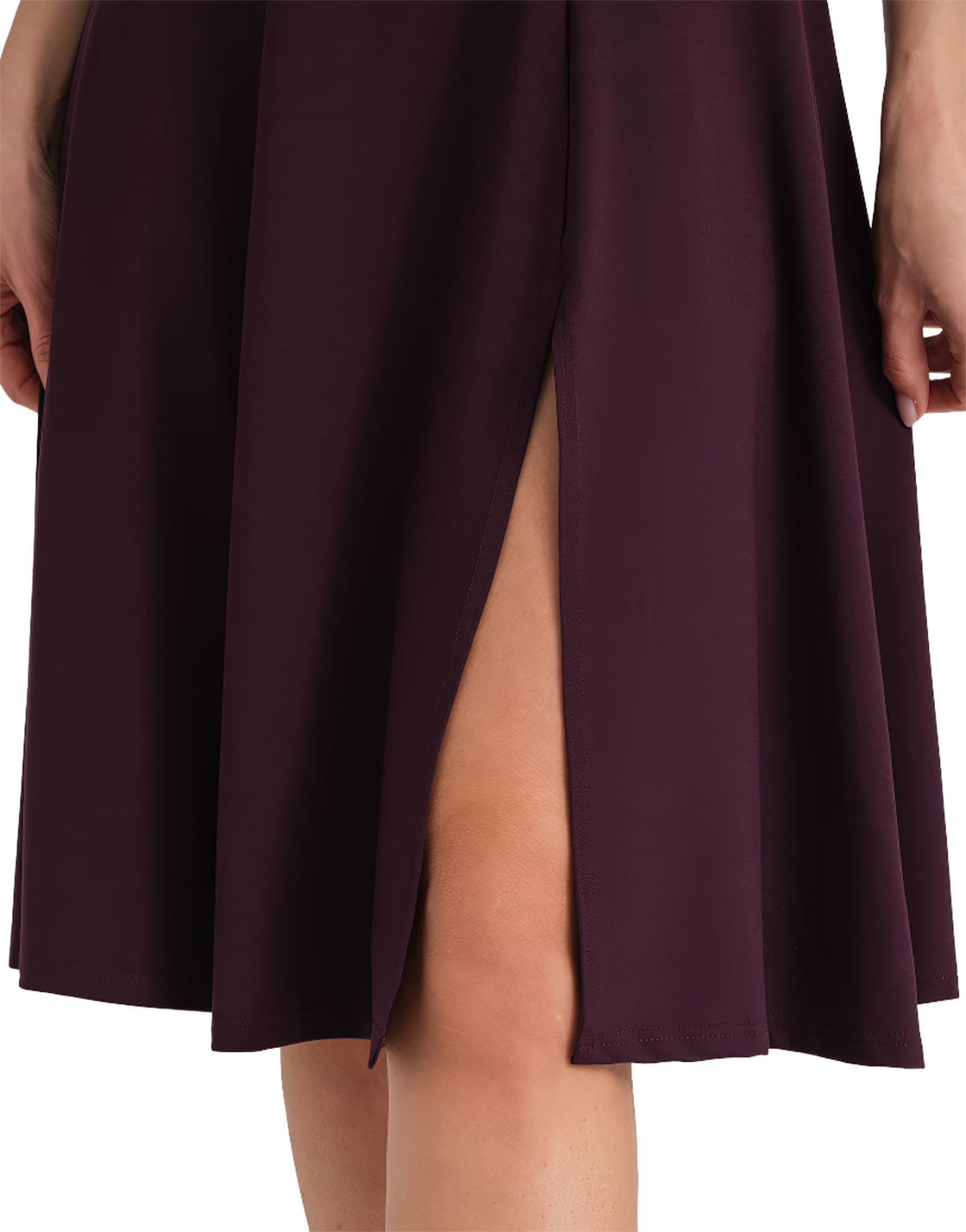 Tempsdanse Dasha Fig Weinrotes Tanzkleid Mit Schlitz Und Mesh Details 111943 05