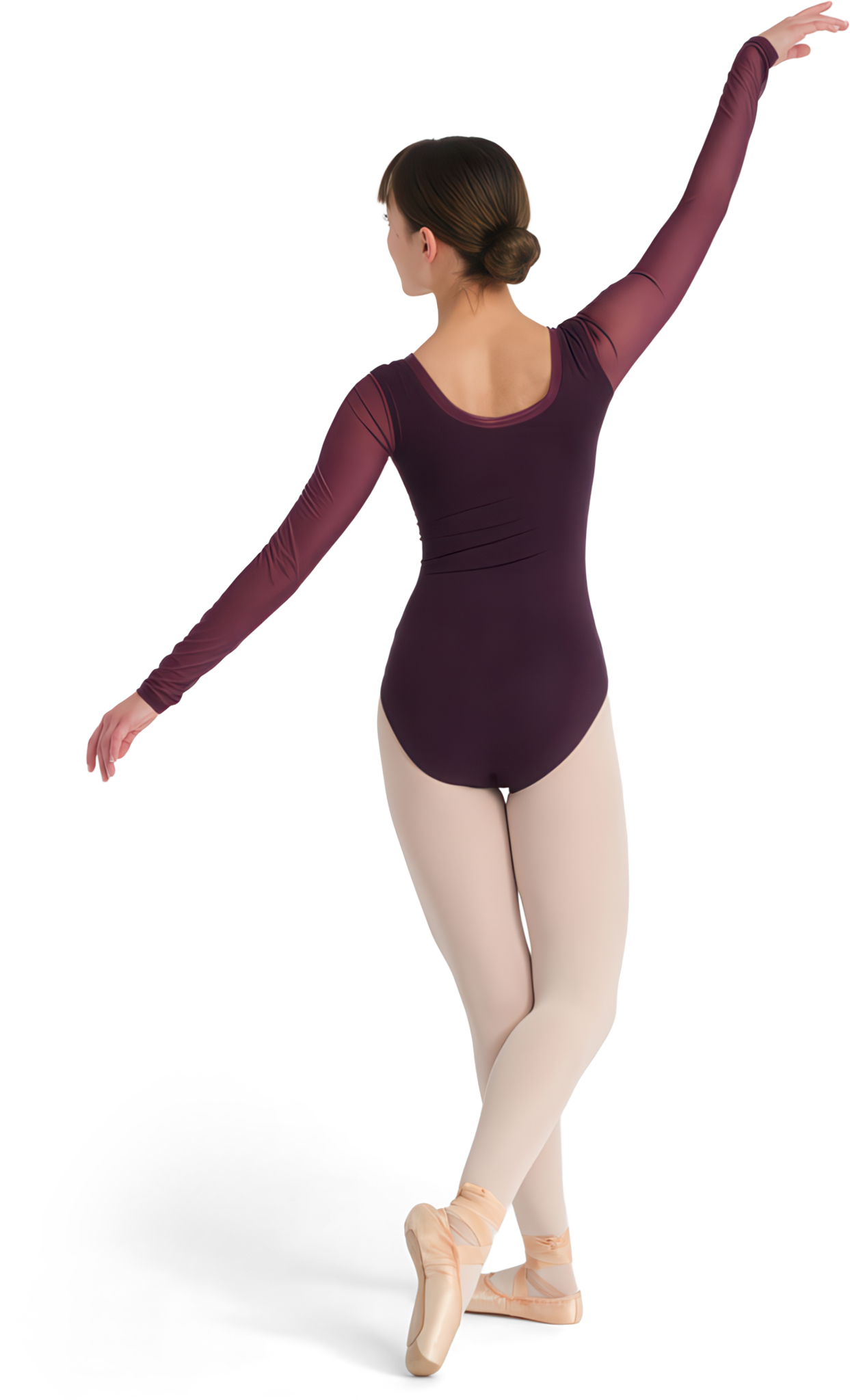 Tempsdanse Decibel Fig Lila Tanztrikot Mit Langen Mesh Aermeln 113600 04