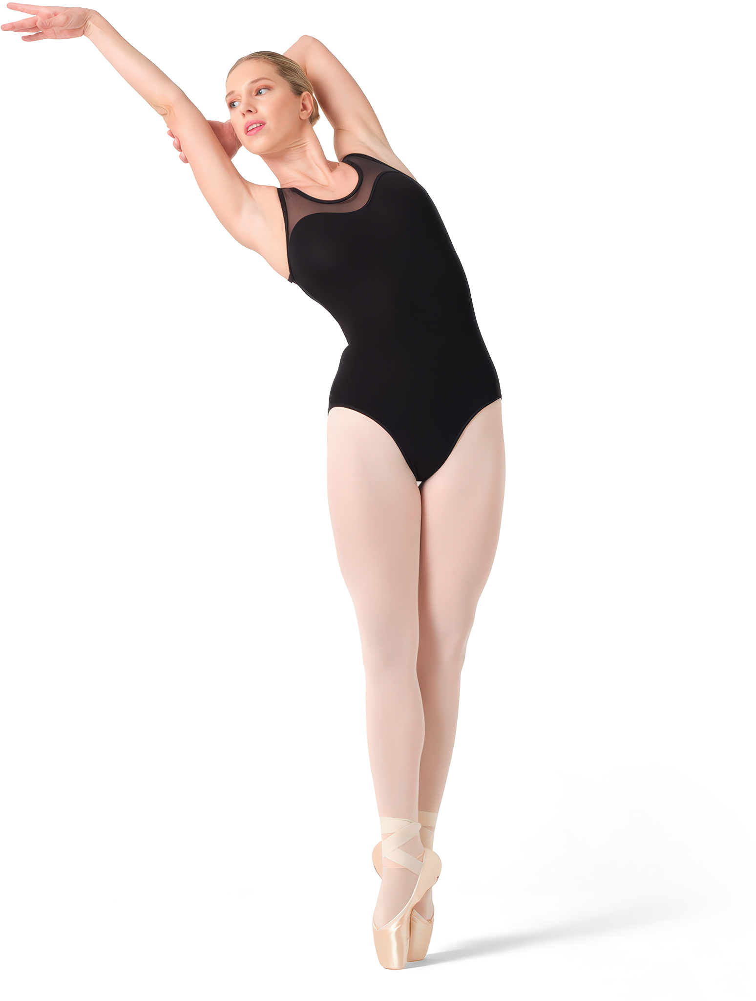 Tempsdanse Delys Noir Schwarzes Tank Tanztrikot Mit Mesh Borte 127793 01