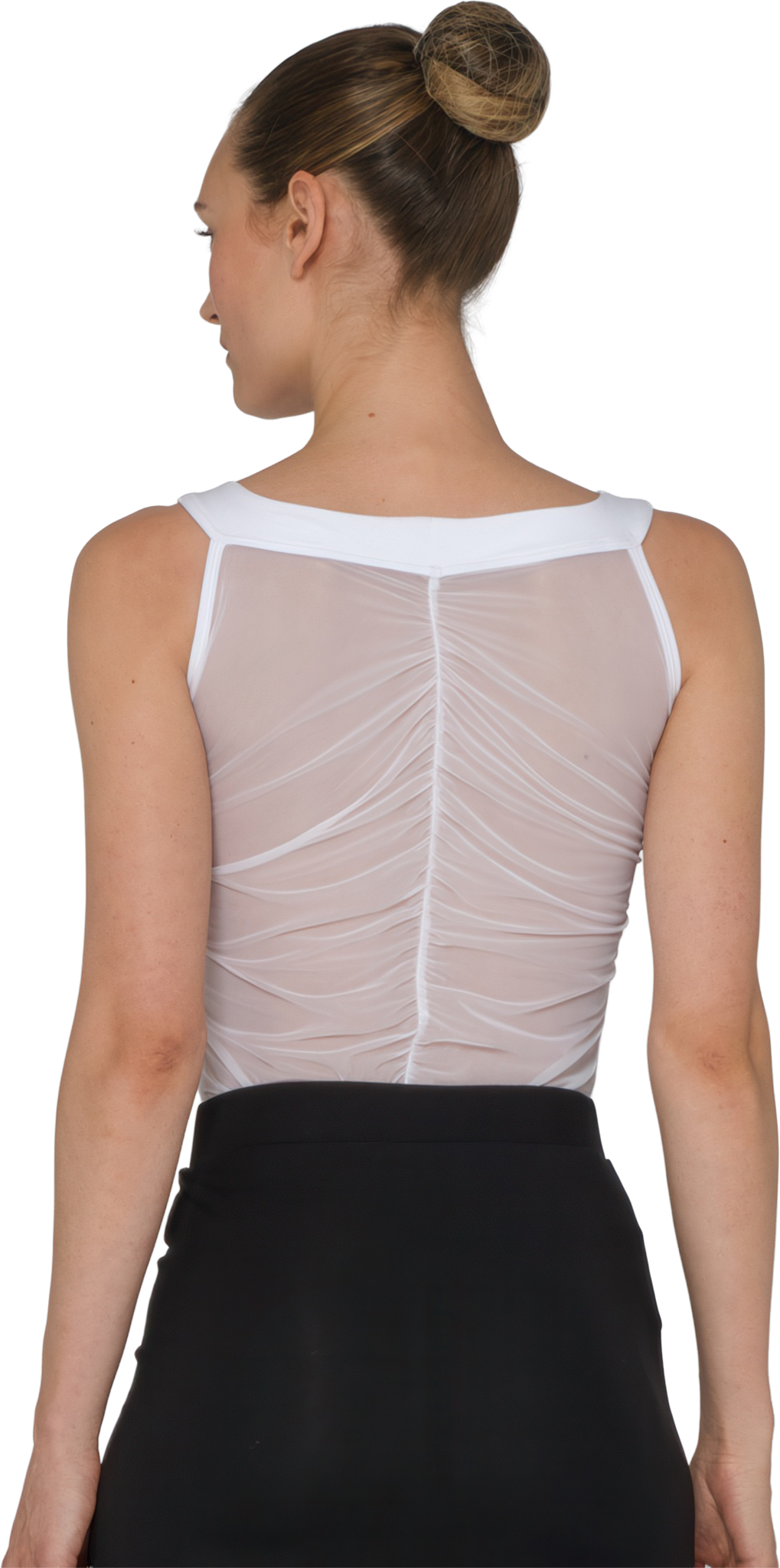 Tempsdanse Devora Blanc Aermelloses Weisses Tanztop Mit Mesh Ruecken 01