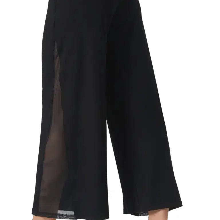 Tempsdanse Dolce Noir Weite 7 8 Tanzhose Mit Mesh Einsatz Schwarz 07